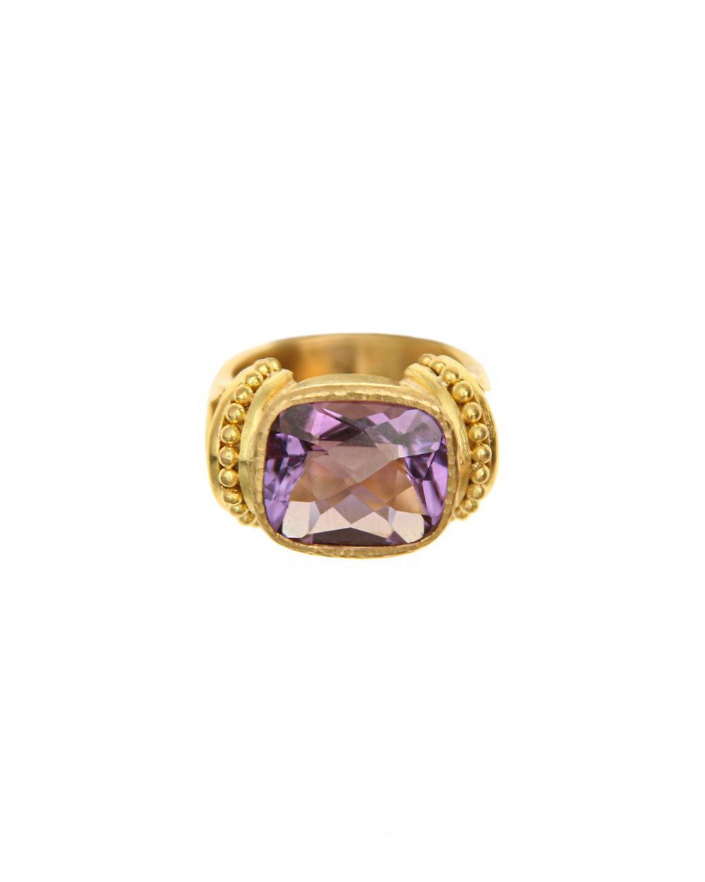 Faceted Amethyst Ring