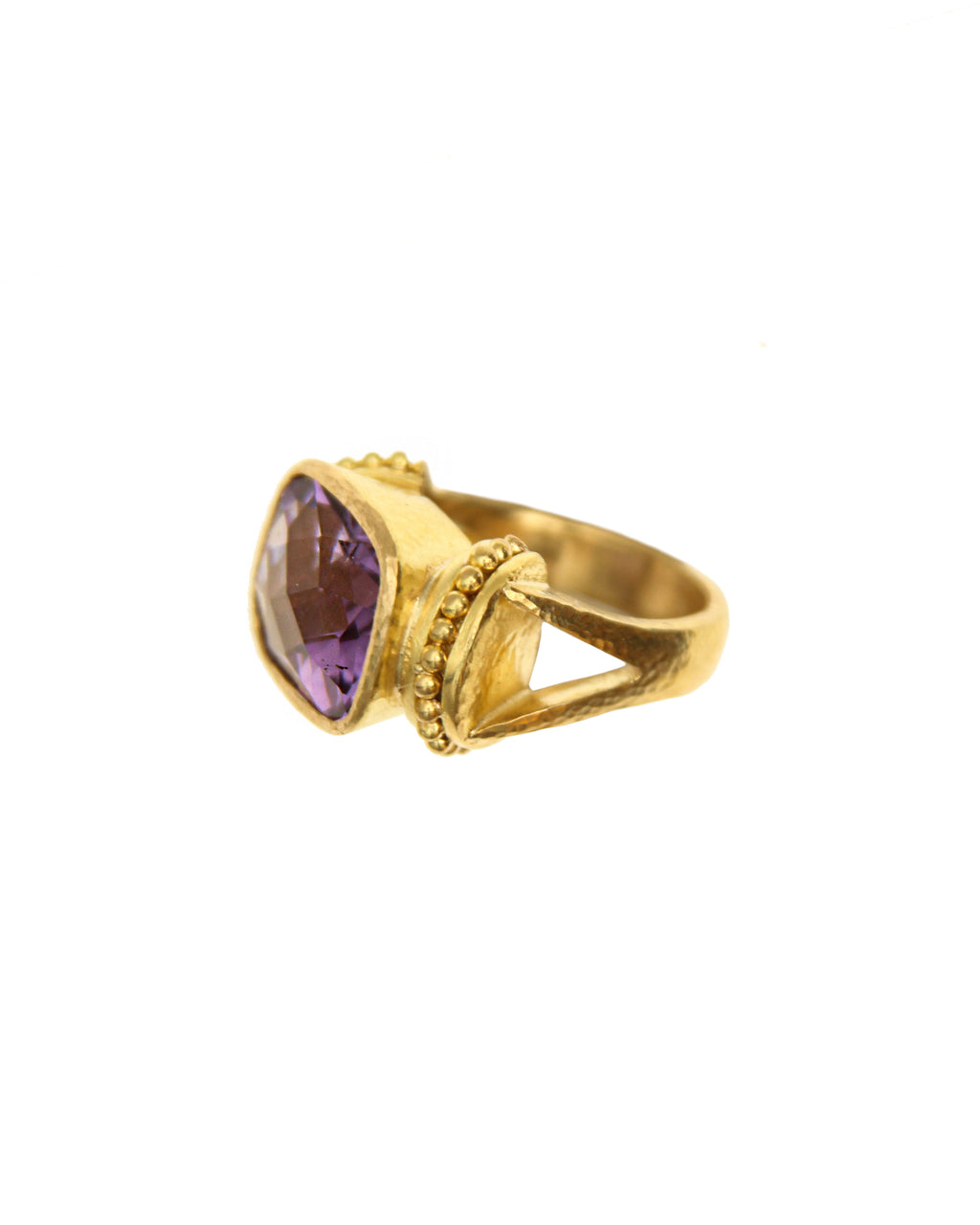 Faceted Amethyst Ring