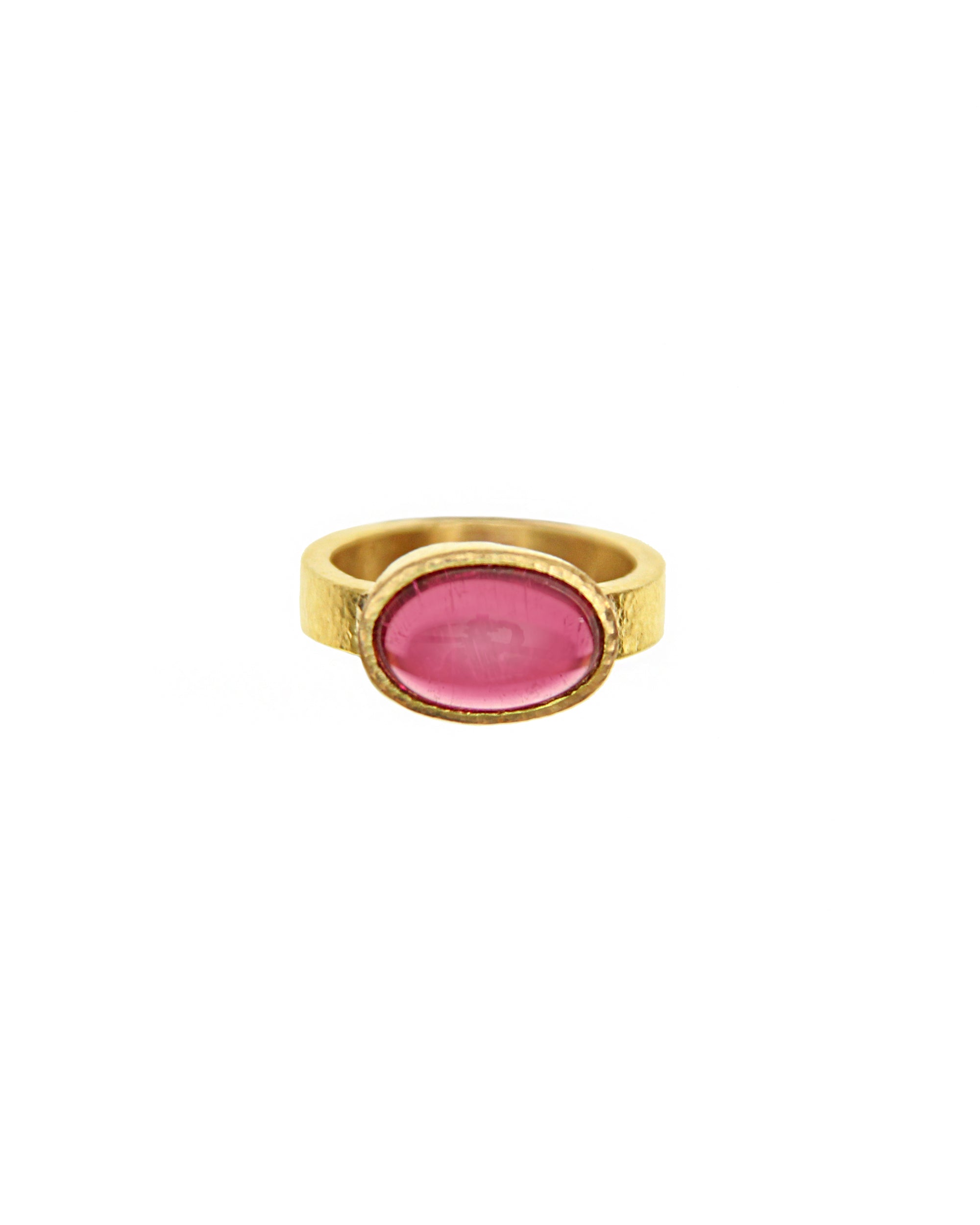 Cabochon Pink Tourmaline Ring