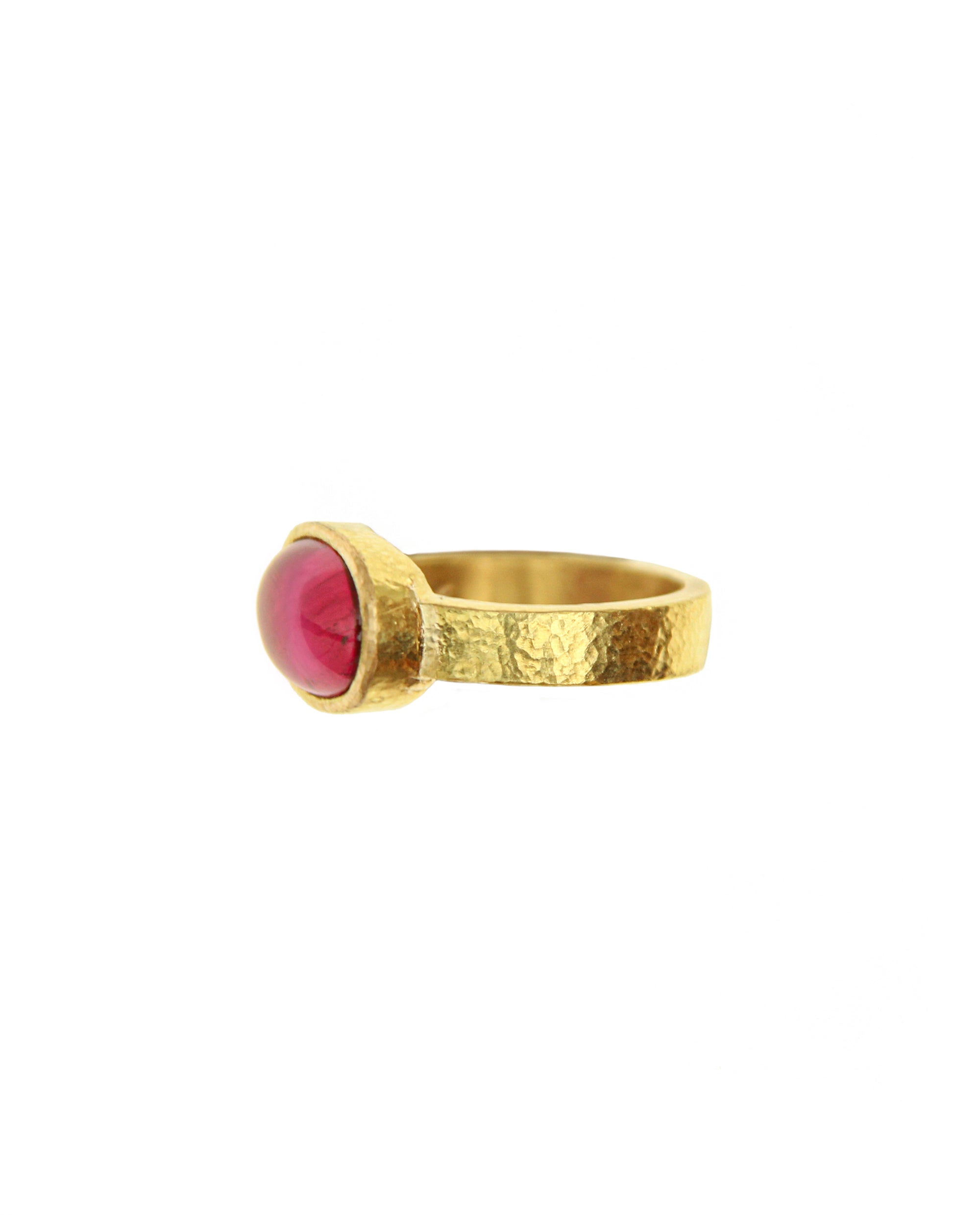 Cabochon Pink Tourmaline Ring