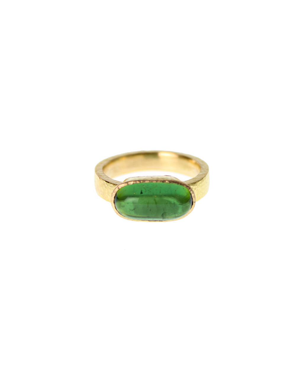Cushion Blue-Green Tourmaline Ring