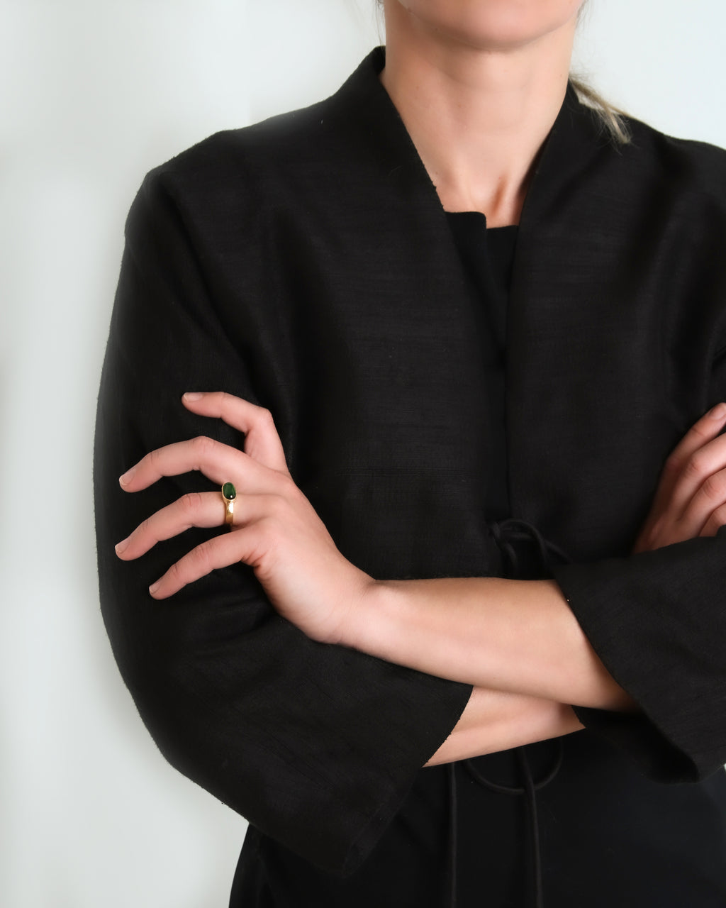 Cushion Blue-Green Tourmaline Ring