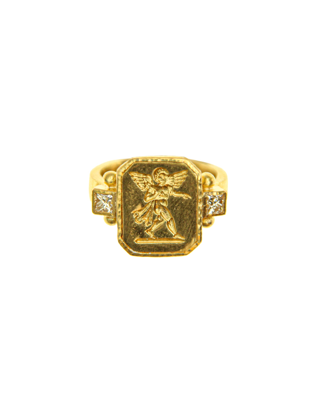 'Cherub with Flute' and Diamond Ring