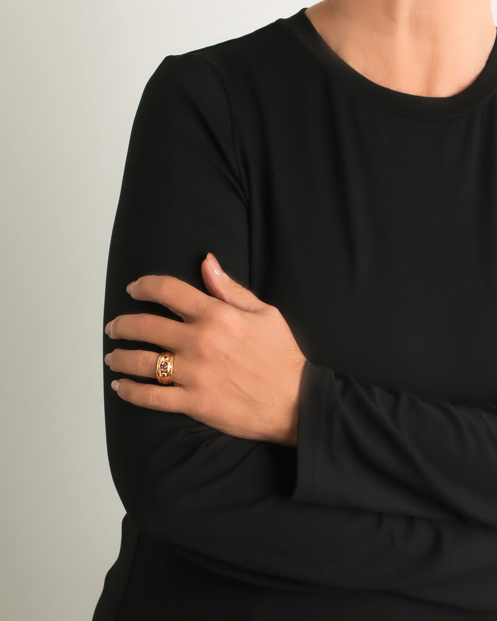 Pink Tourmaline Puffy Cigar Band