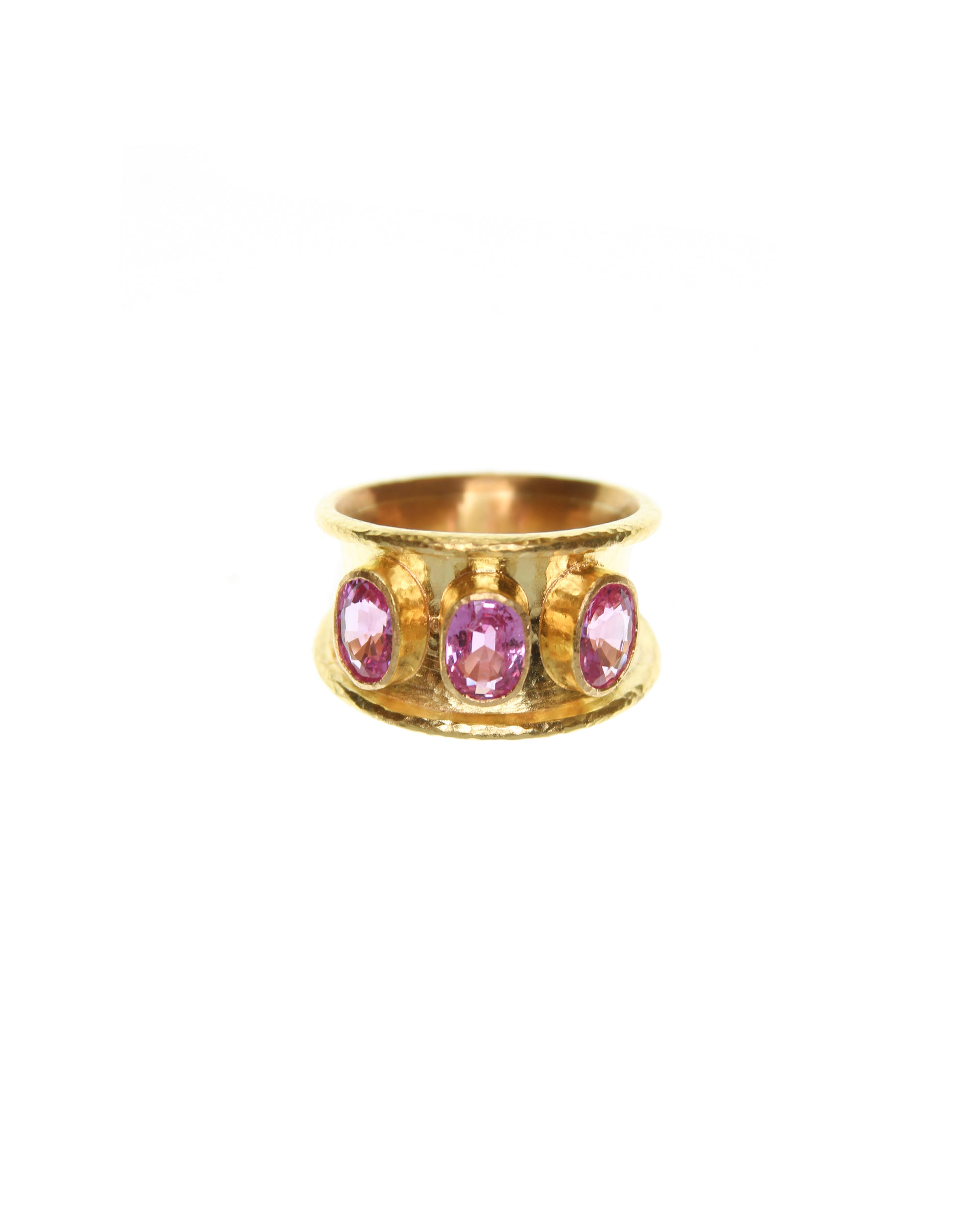 Pink Sapphire Tapered Cigar Band
