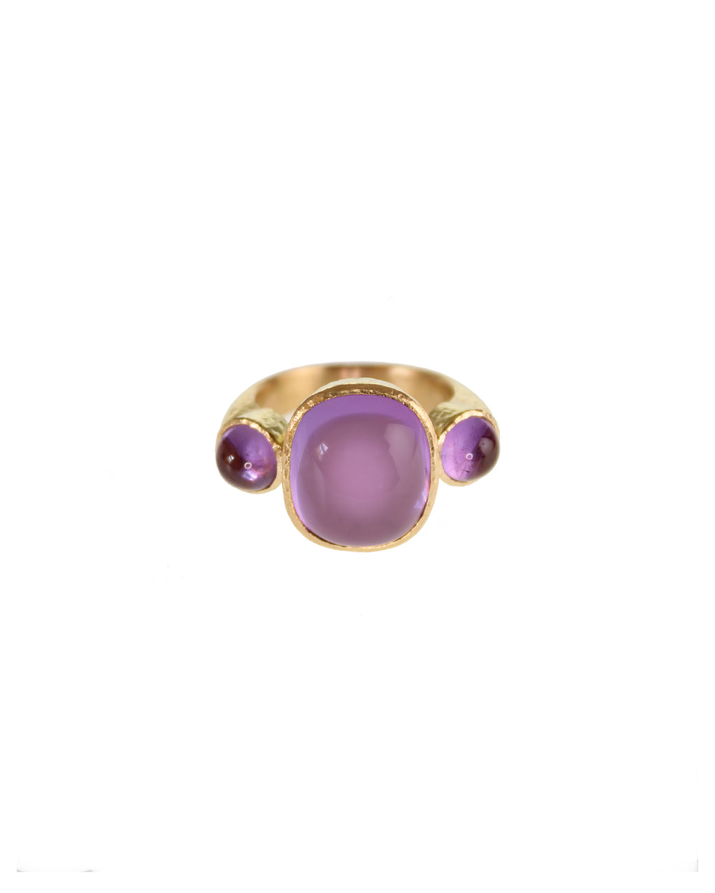 Cushion Cabochon Amethyst Ring