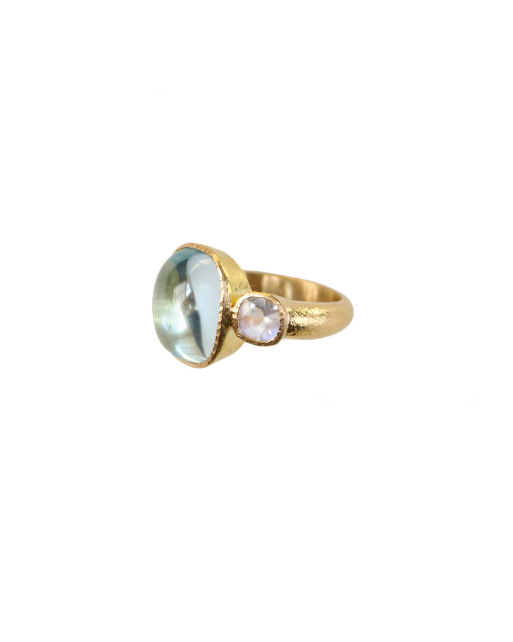 Aquamarine and Moonstone Ring