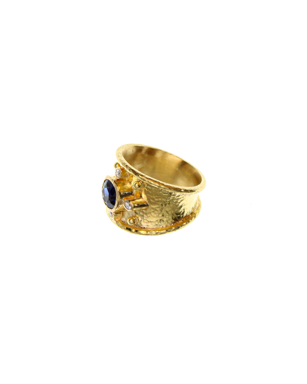 Blue Sapphire and Diamond Cigar Band