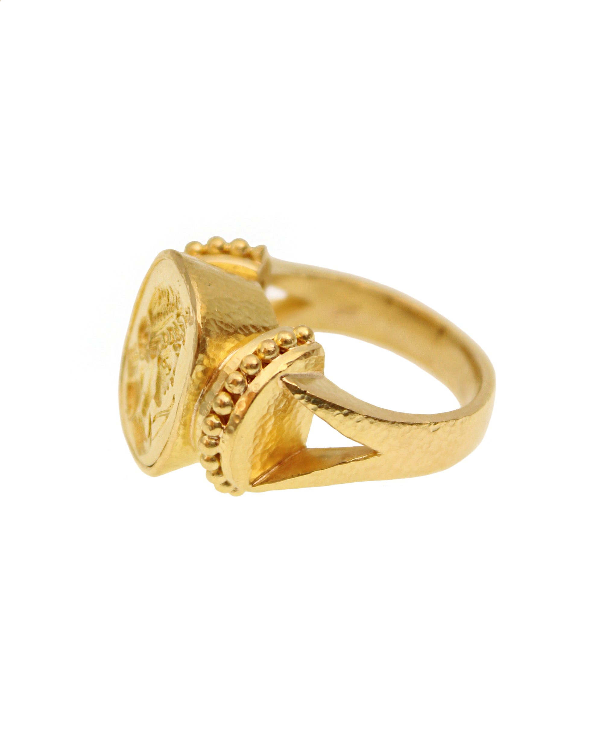Gold 'Artemis' Ring with Split Shank