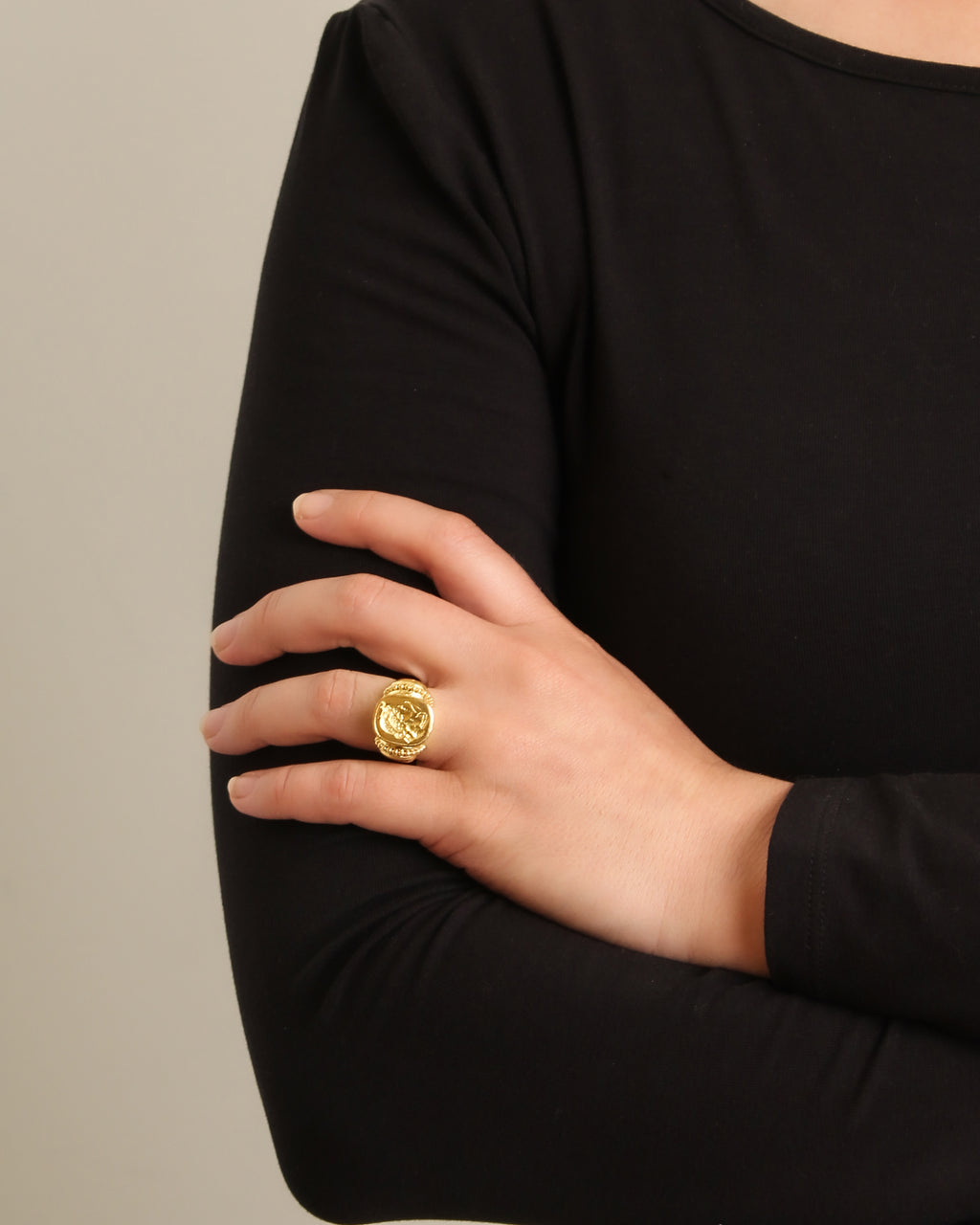 Gold 'Artemis' Ring with Split Shank