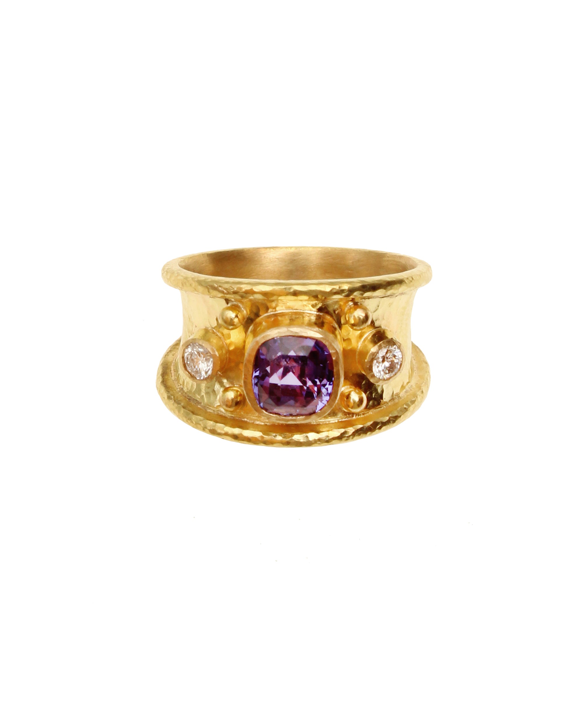 Purple Sapphire and Diamond Cigar Band