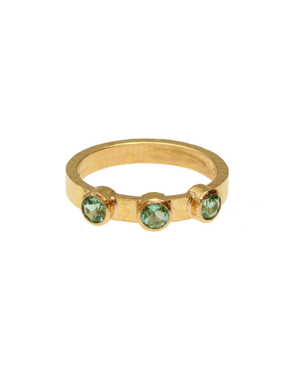Mint Tourmaline Flat Ribbon Stack Ring