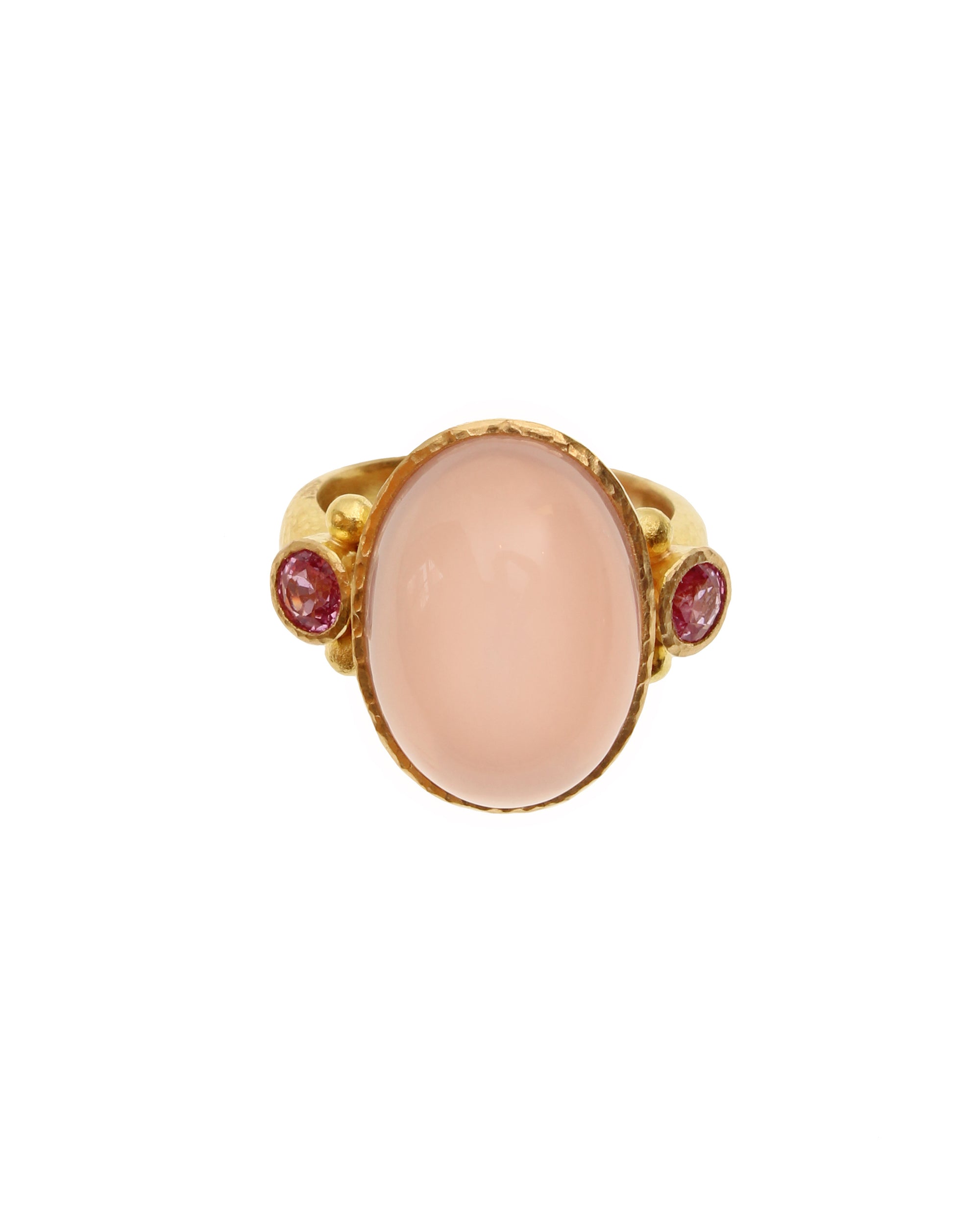 Rose Quartz and Pink Sapphire Ring