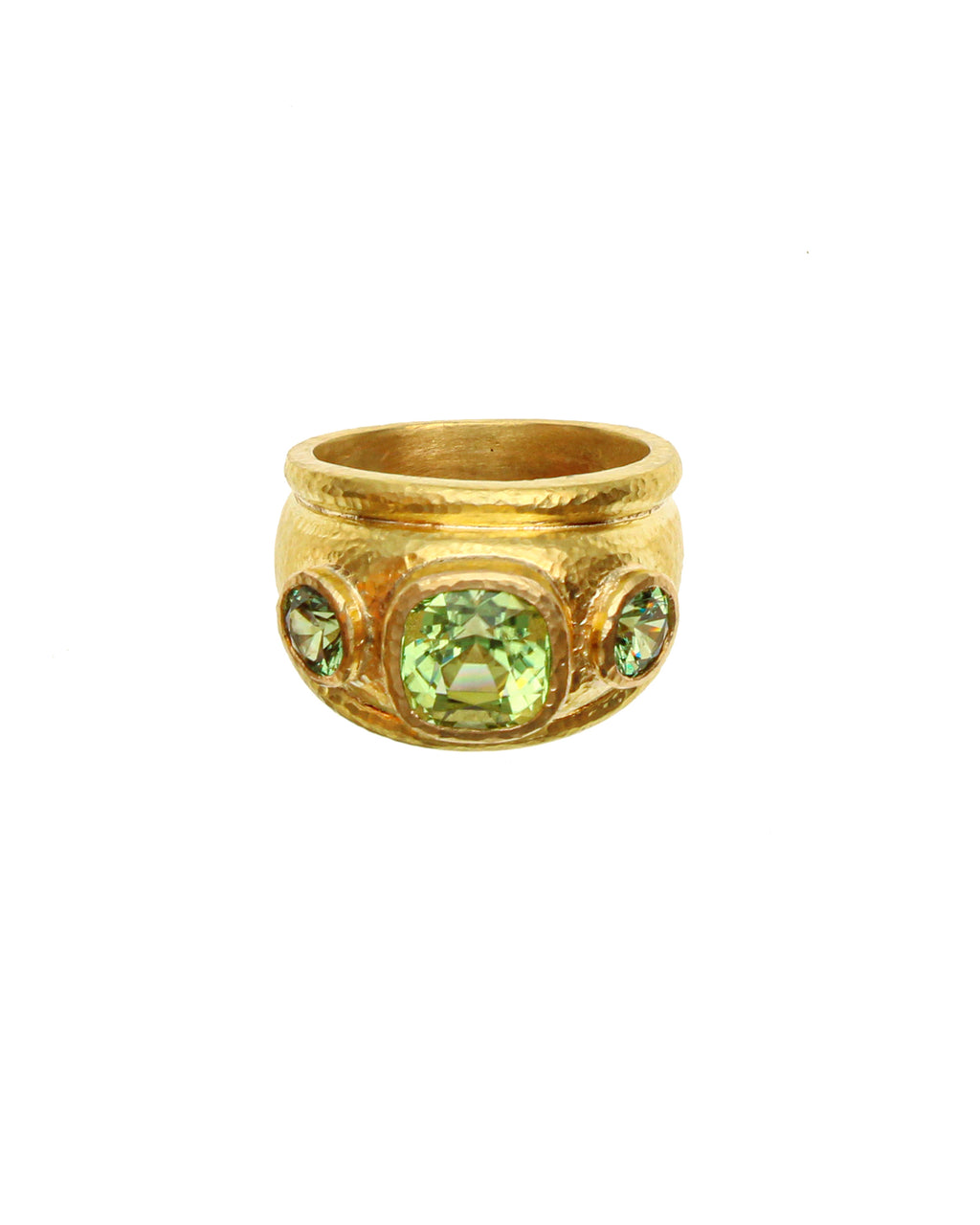 Peridot and Demantoid Garnet Puffy Cigar Band