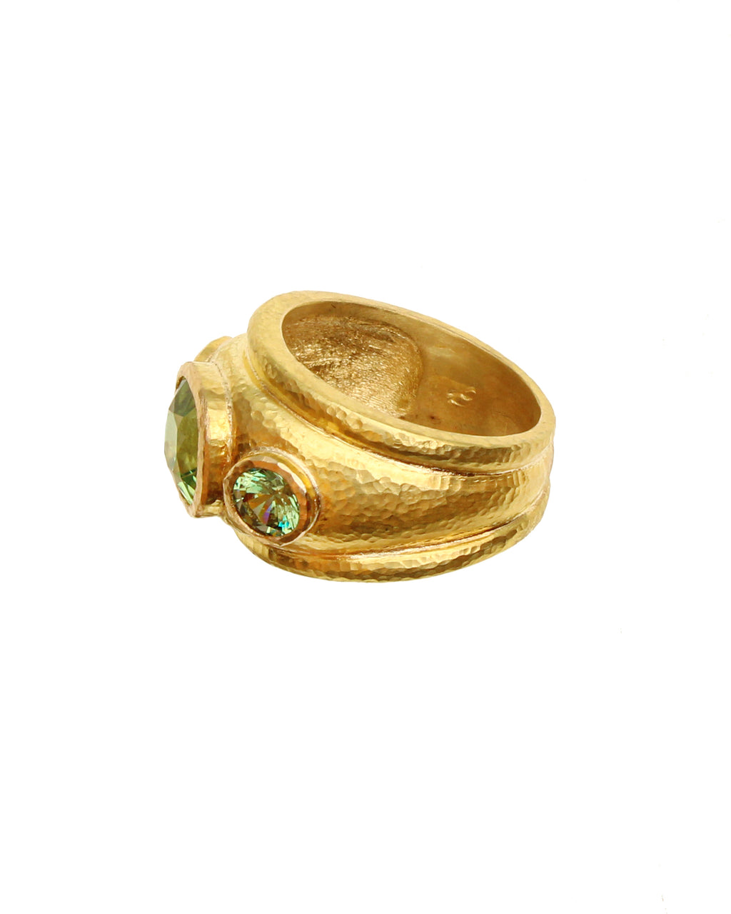 Peridot and Demantoid Garnet Puffy Cigar Band
