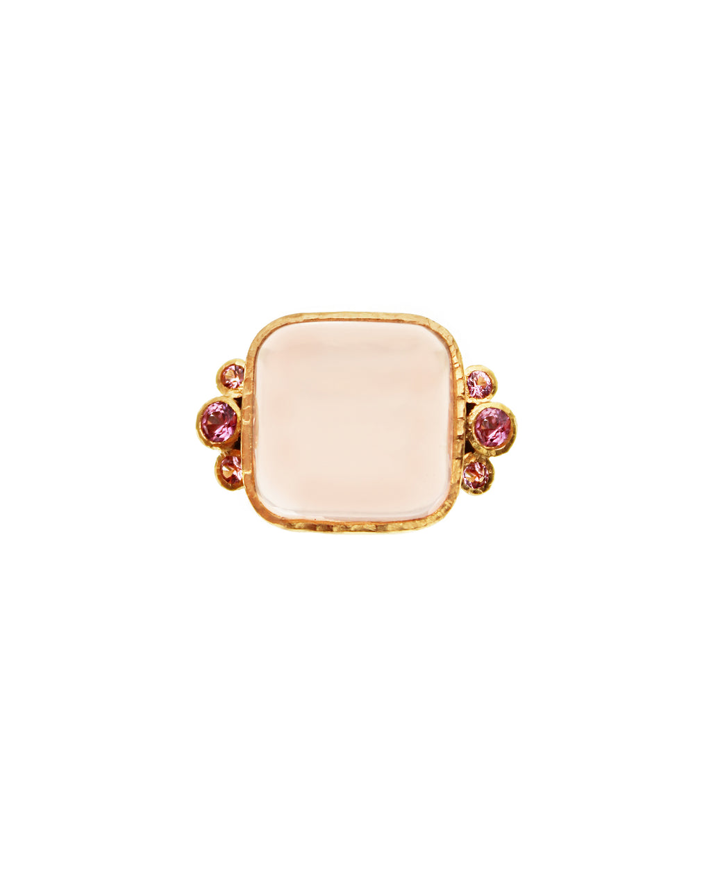 Rose Quartz and Pink Sapphire Ring