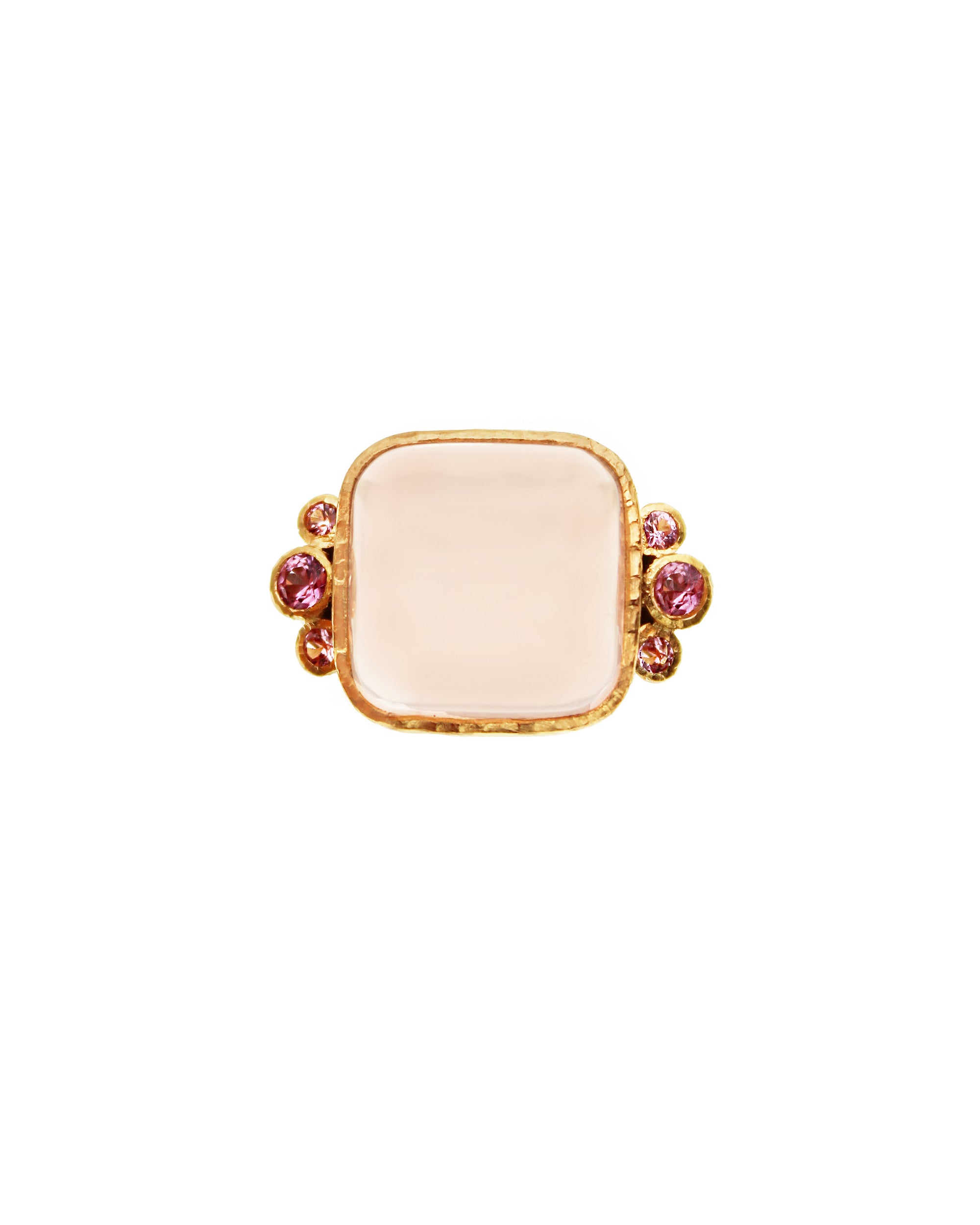 Rose Quartz and Pink Sapphire Ring