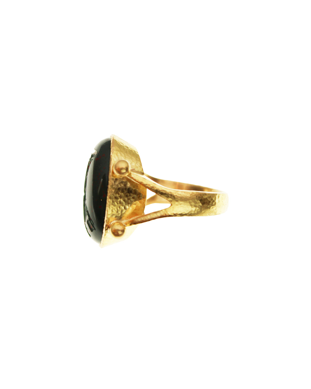 Bloodstone 'Goddess with Book' Ring