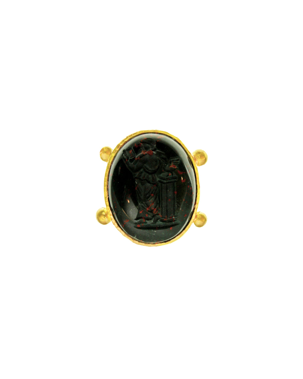 Onyx 'Goddess with Book' Ring