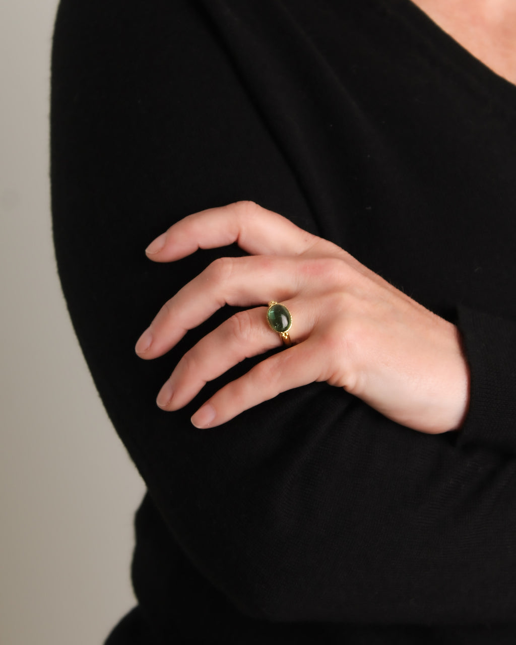 Green Tourmaline Ring