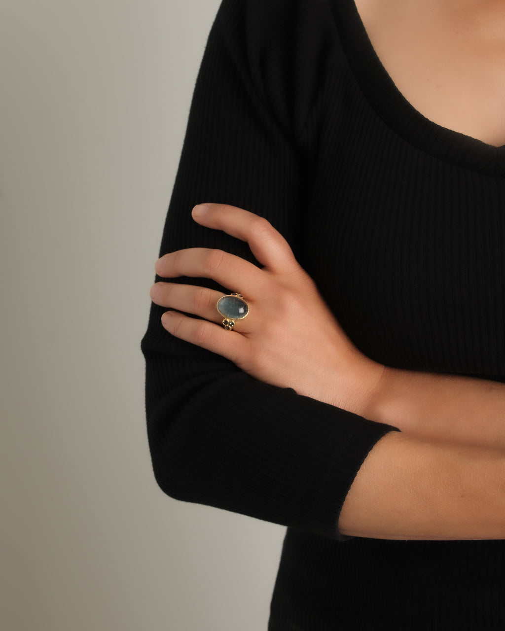 Blue Tourmaline Ring