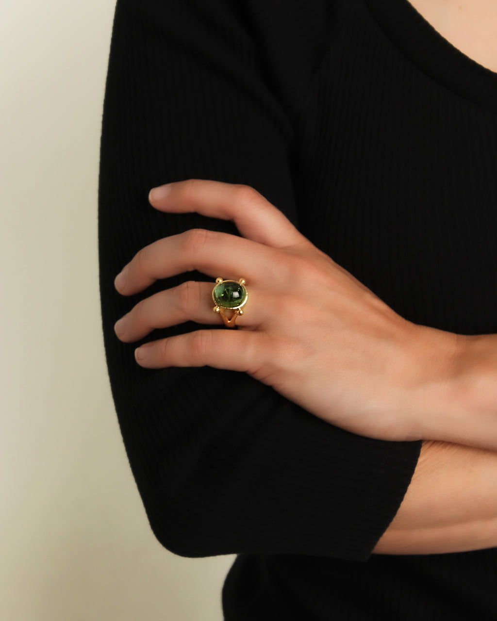 Green Tourmaline Ring