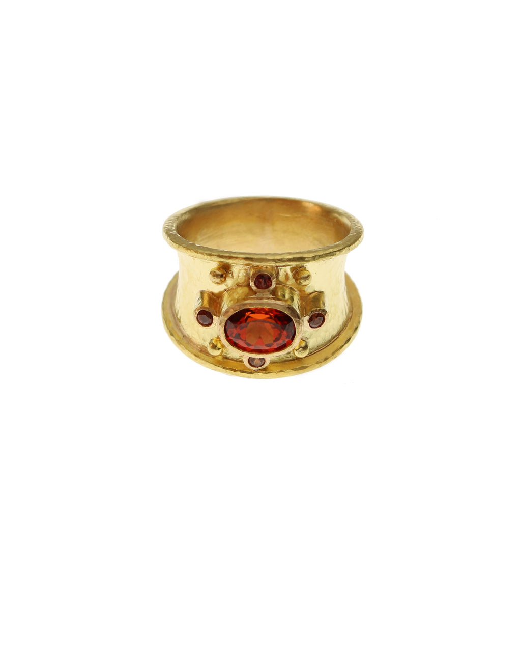 Hessonite Garnet and Brown Zircon Cigar Band