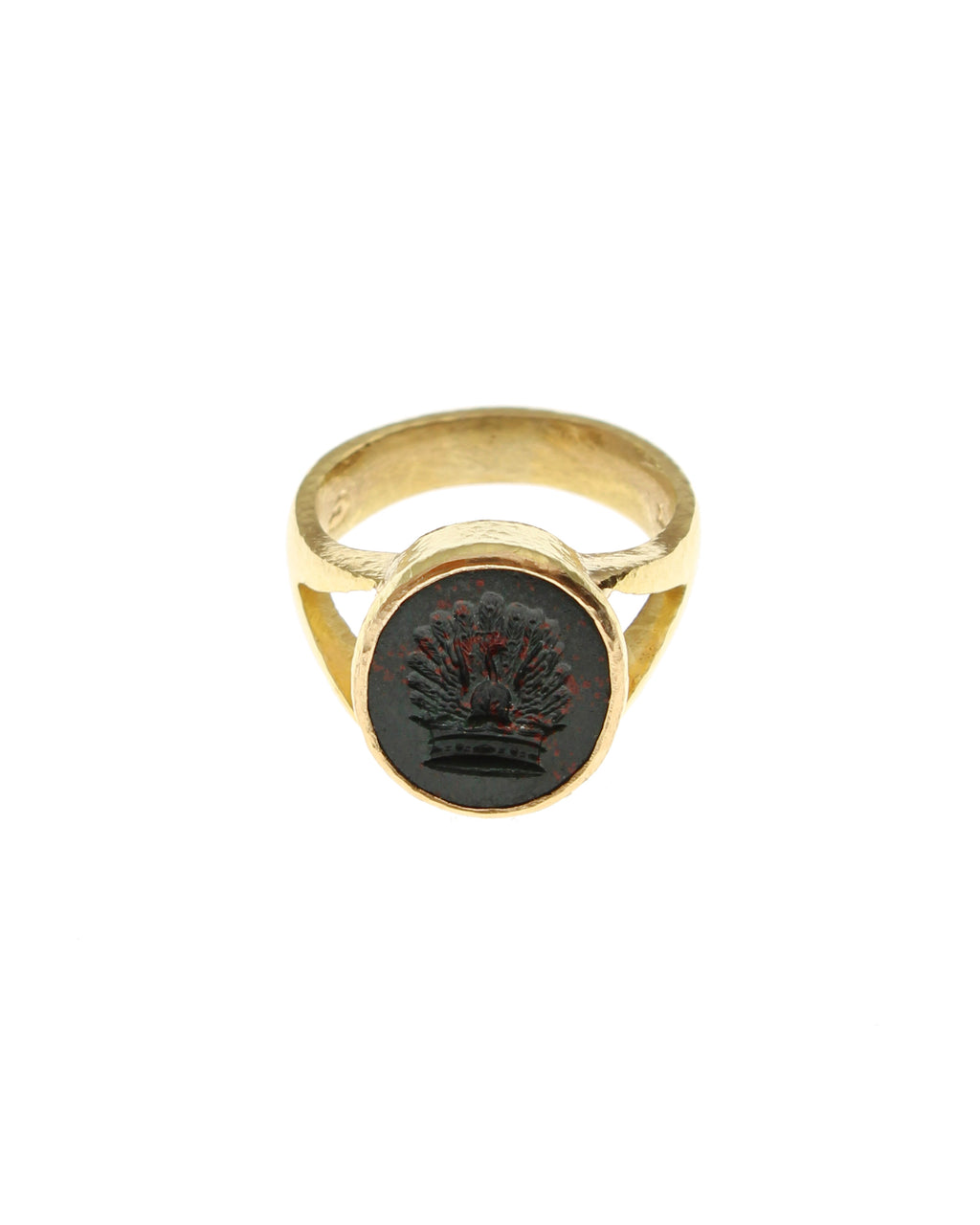 Antique 'Peacock' Bloodstone Ring