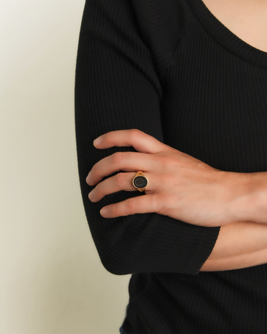 Antique 'Peacock' Bloodstone Ring