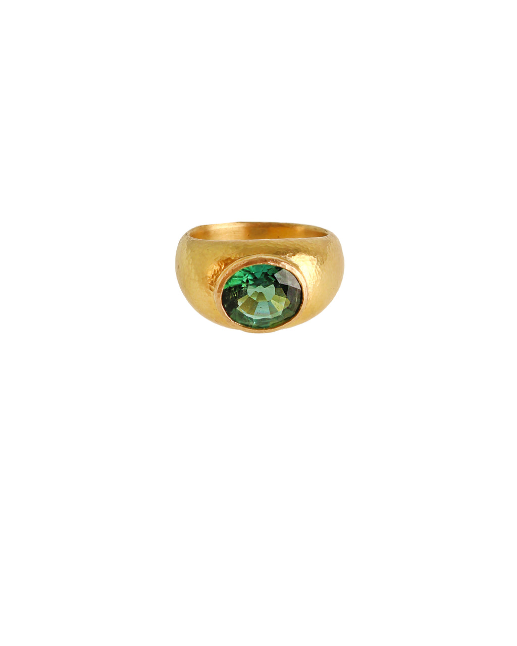 Green Tourmaline Bombe Ring