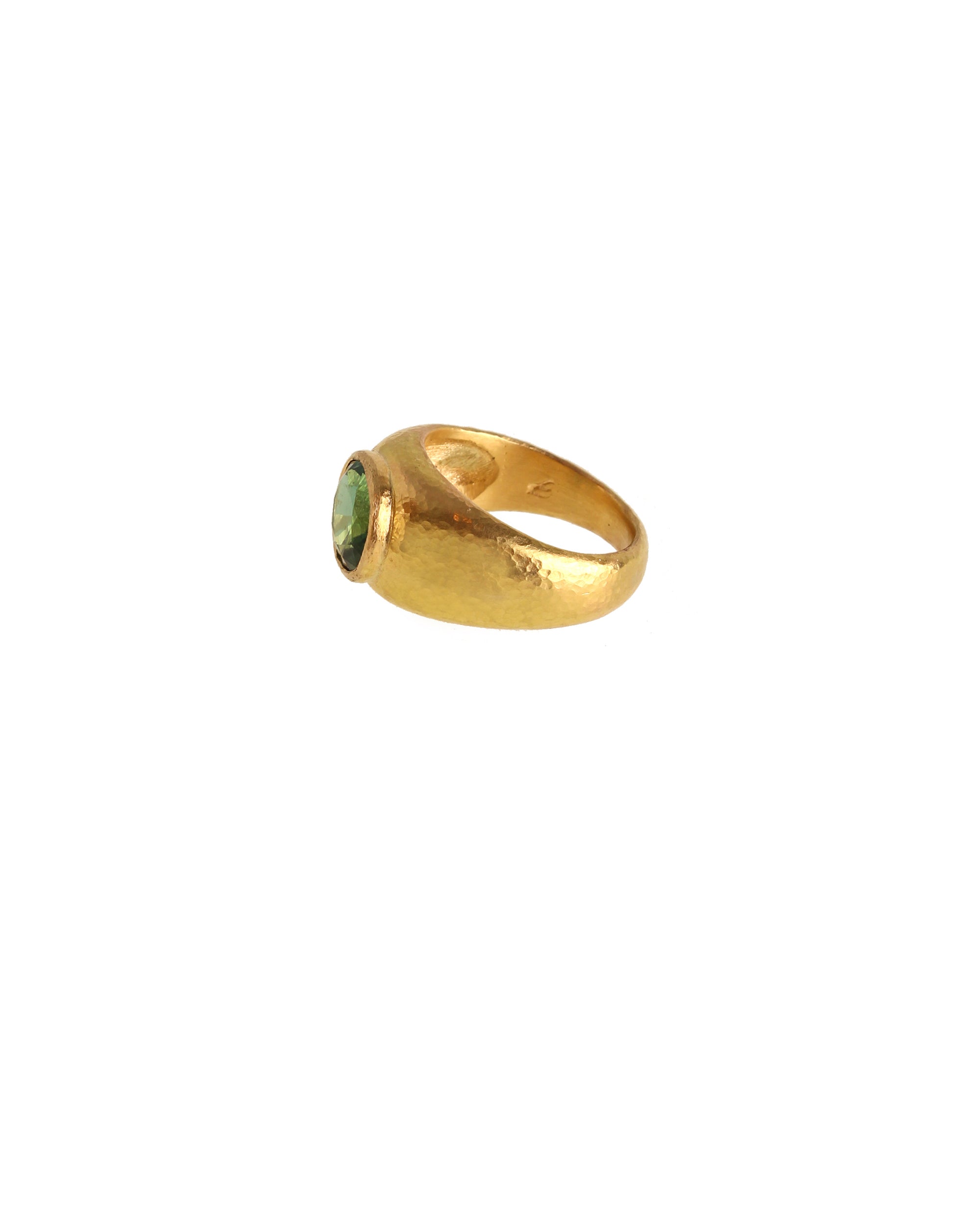 Green Tourmaline Bombe Ring
