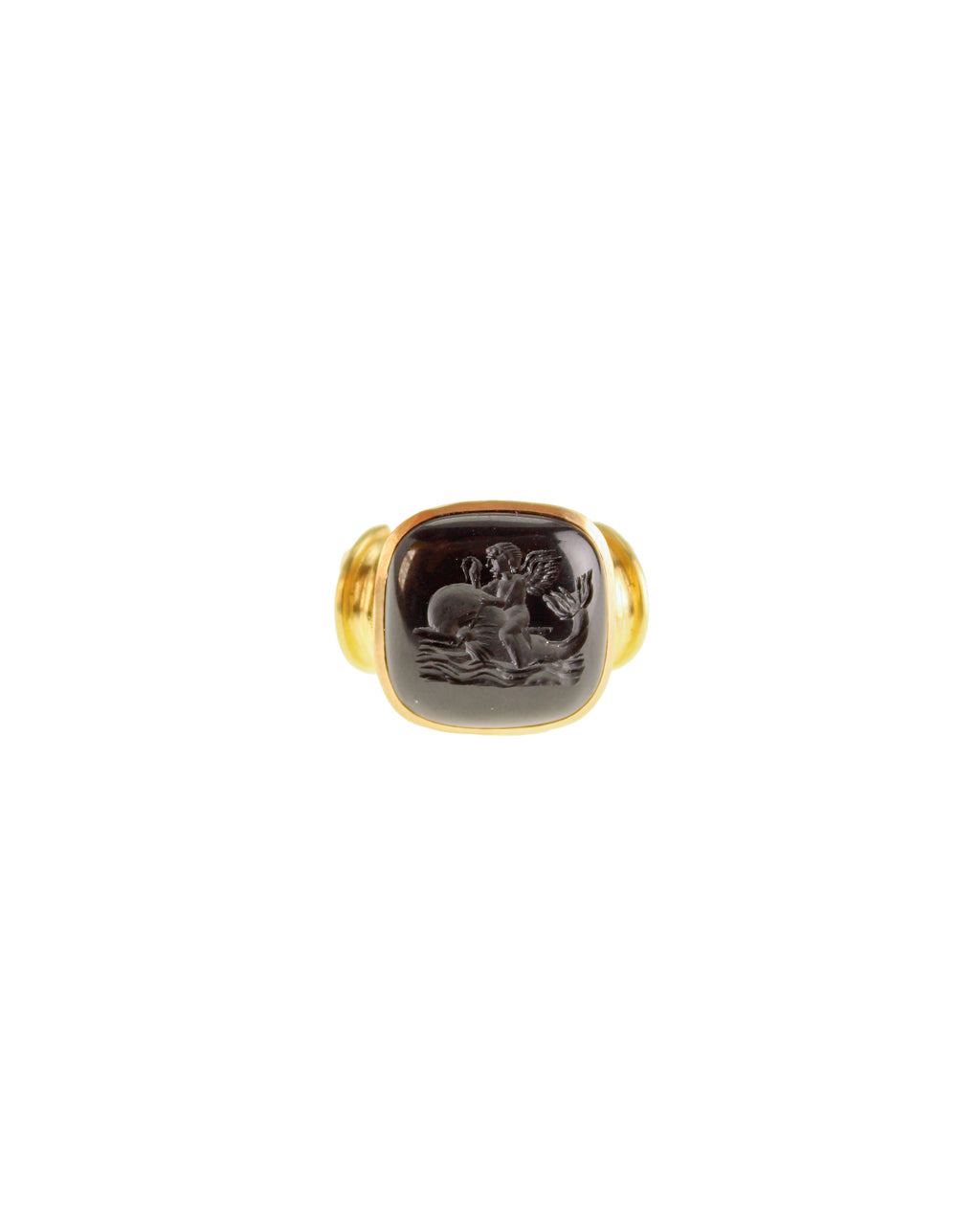 Onyx 'Cupid on Dolphin' Ring