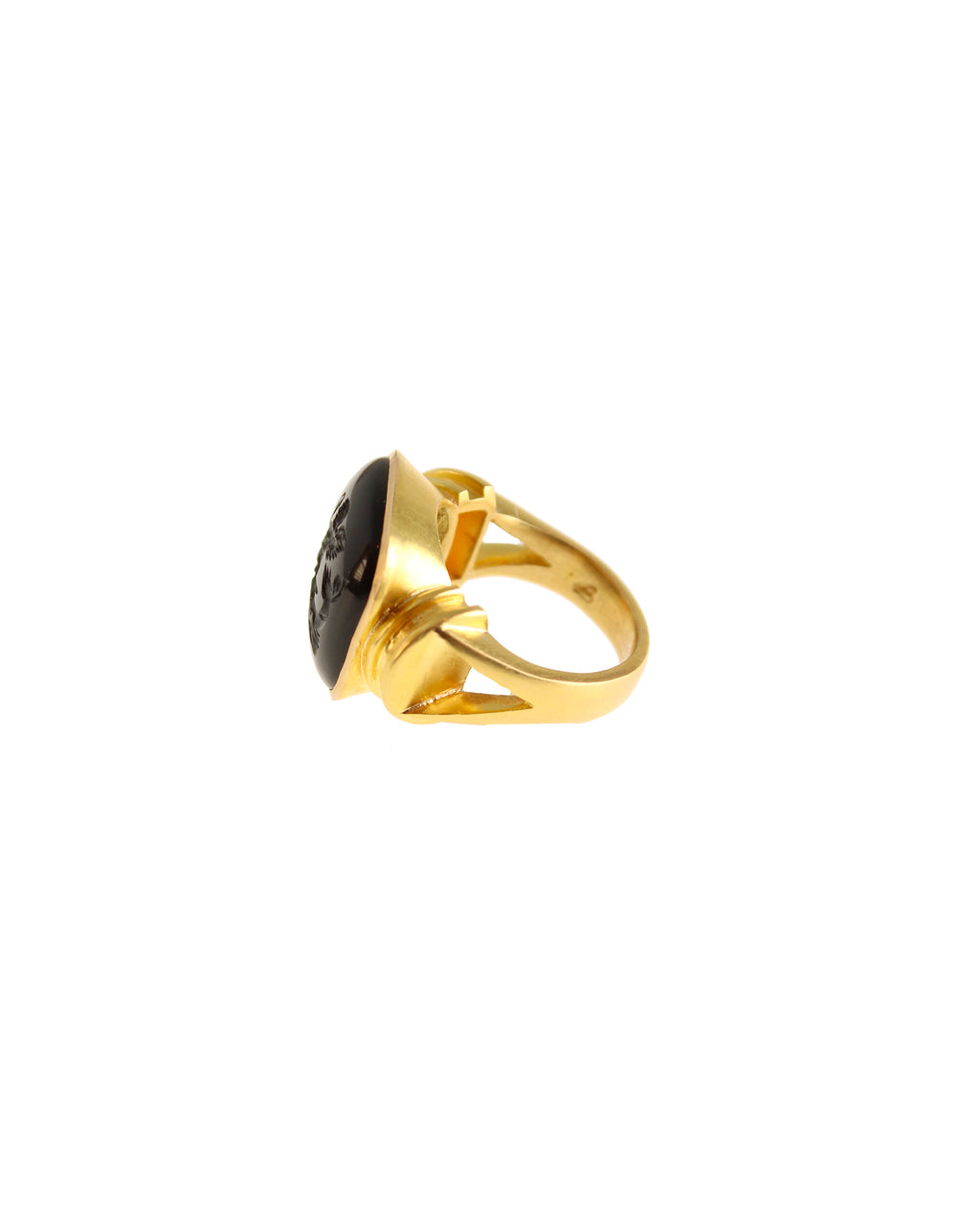 Onyx 'Cupid on Dolphin' Ring