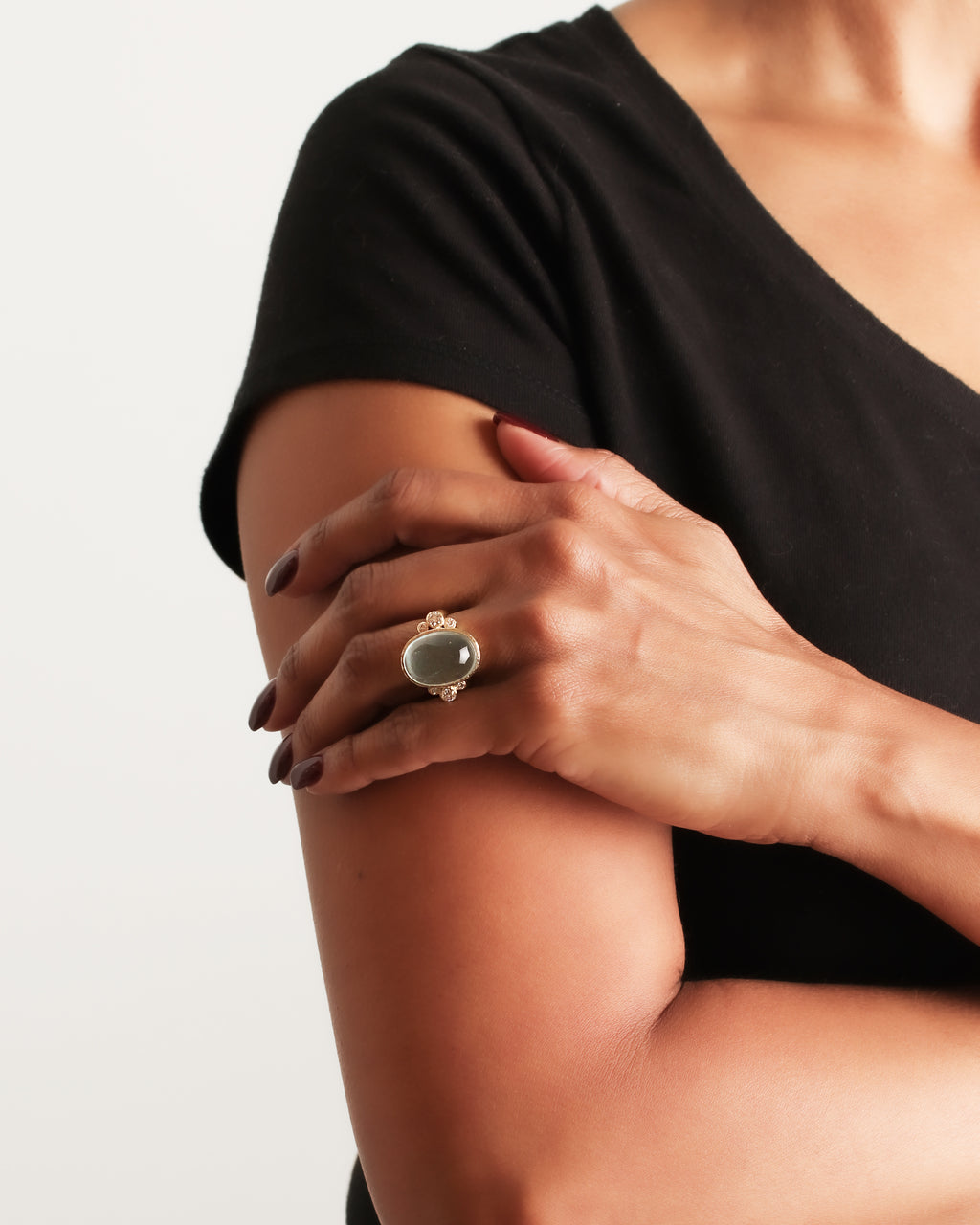Aquamarine and Diamond Ring