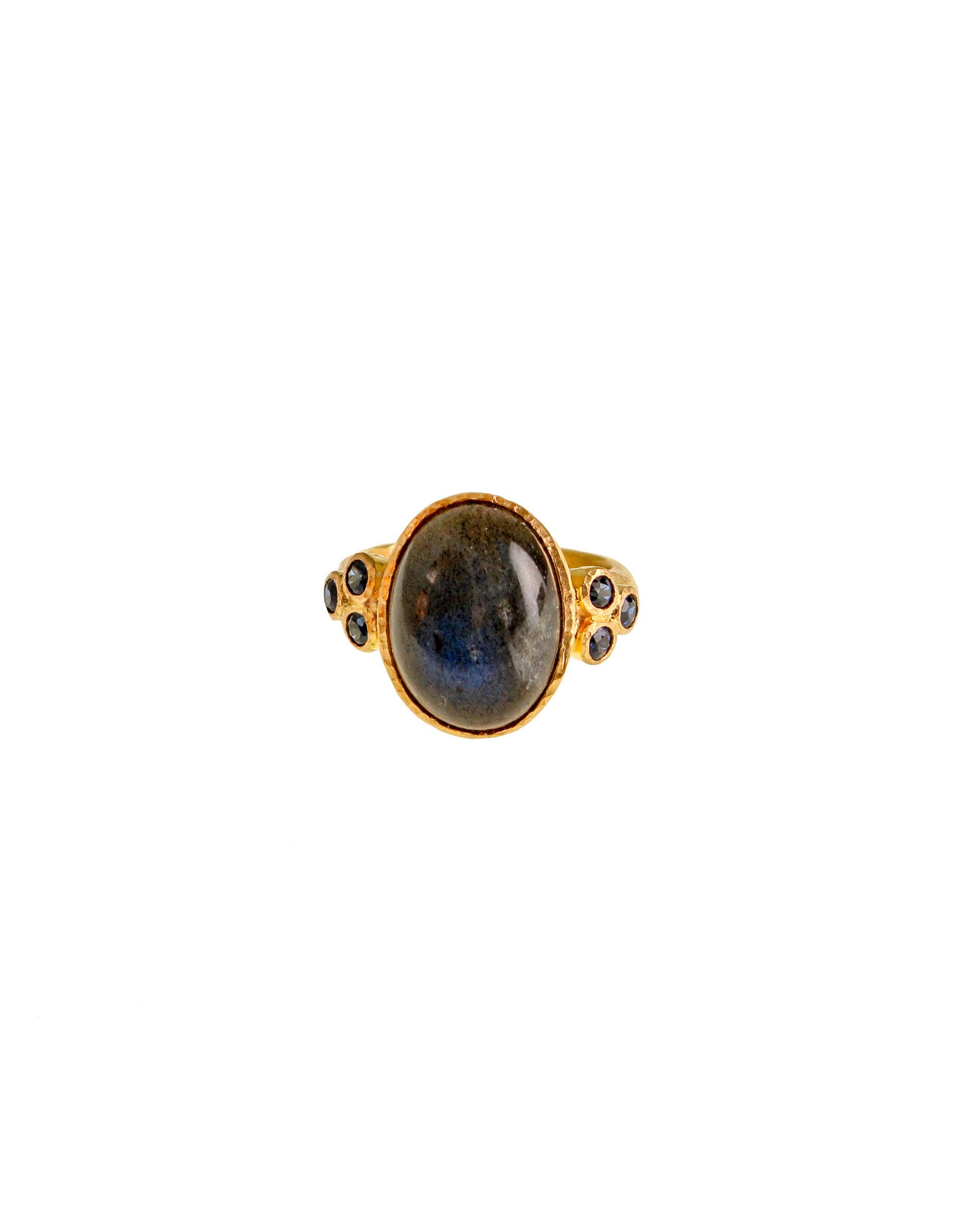 Labradorite and Blue Sapphire Ring