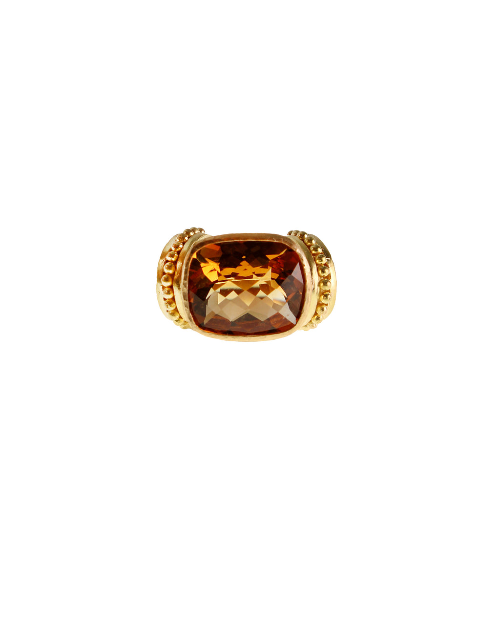 Citrine Split Shank Ring