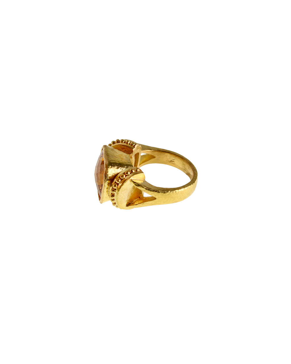Citrine Split Shank Ring