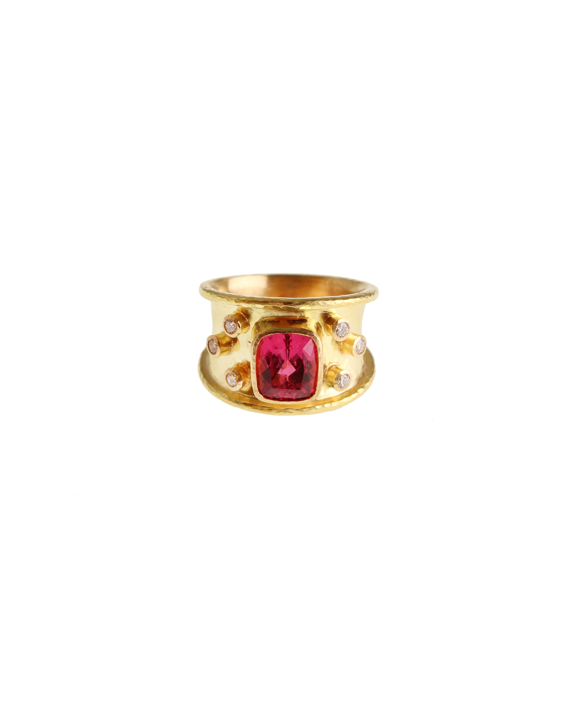 Pink Tourmaline and Diamond Tapered Cigar Band