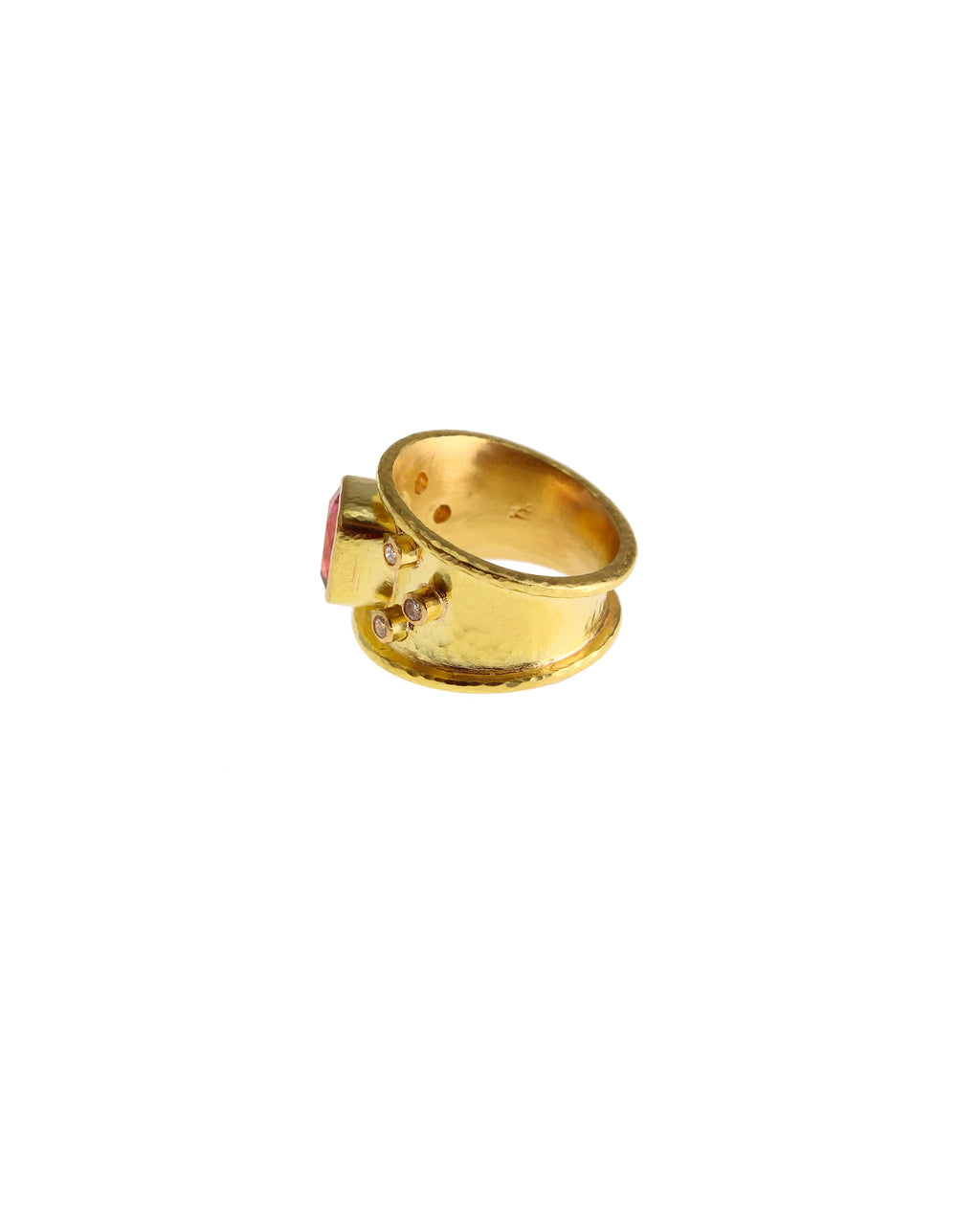 Pink Tourmaline and Diamond Tapered Cigar Band