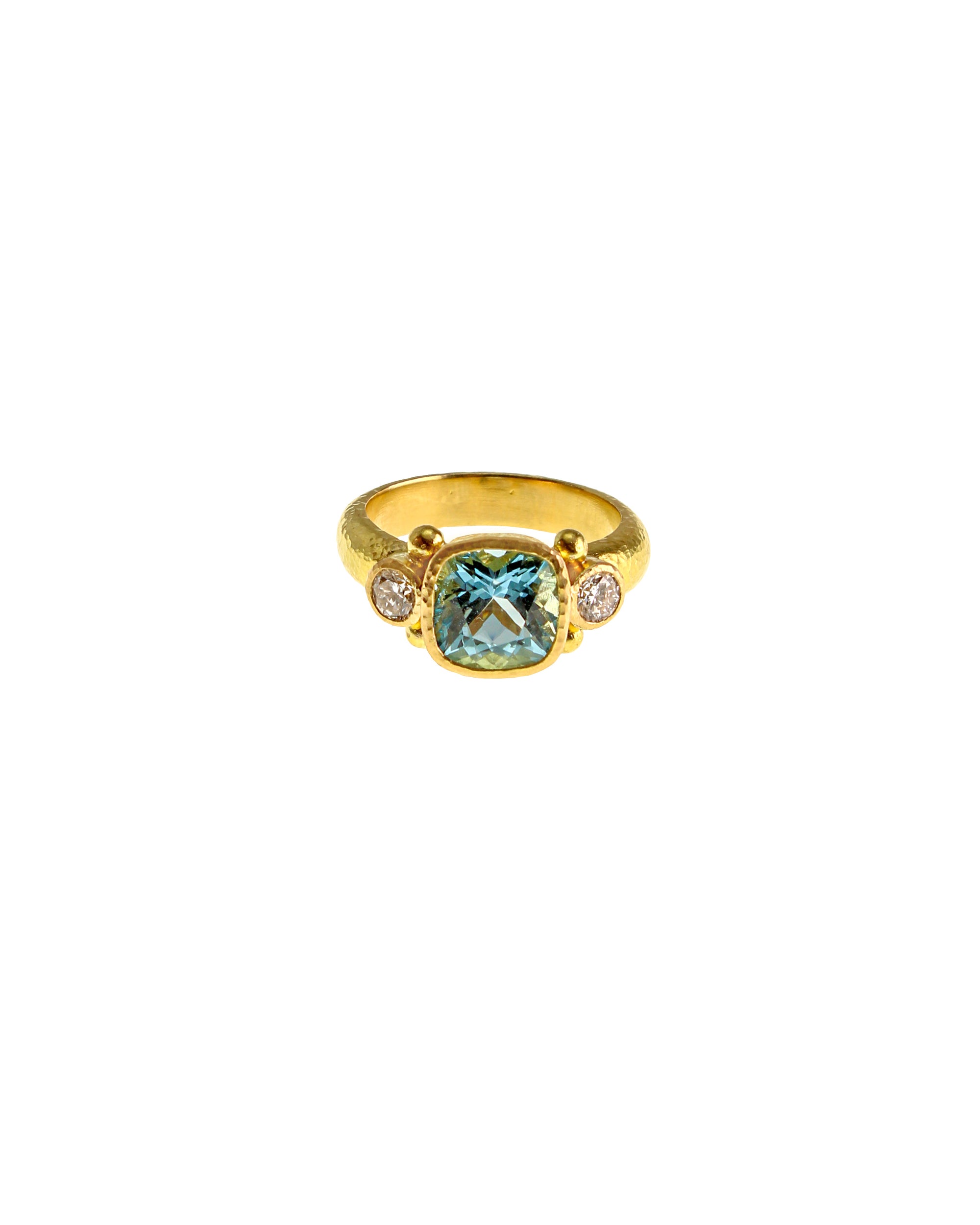 Aquamarine and Diamond Ring