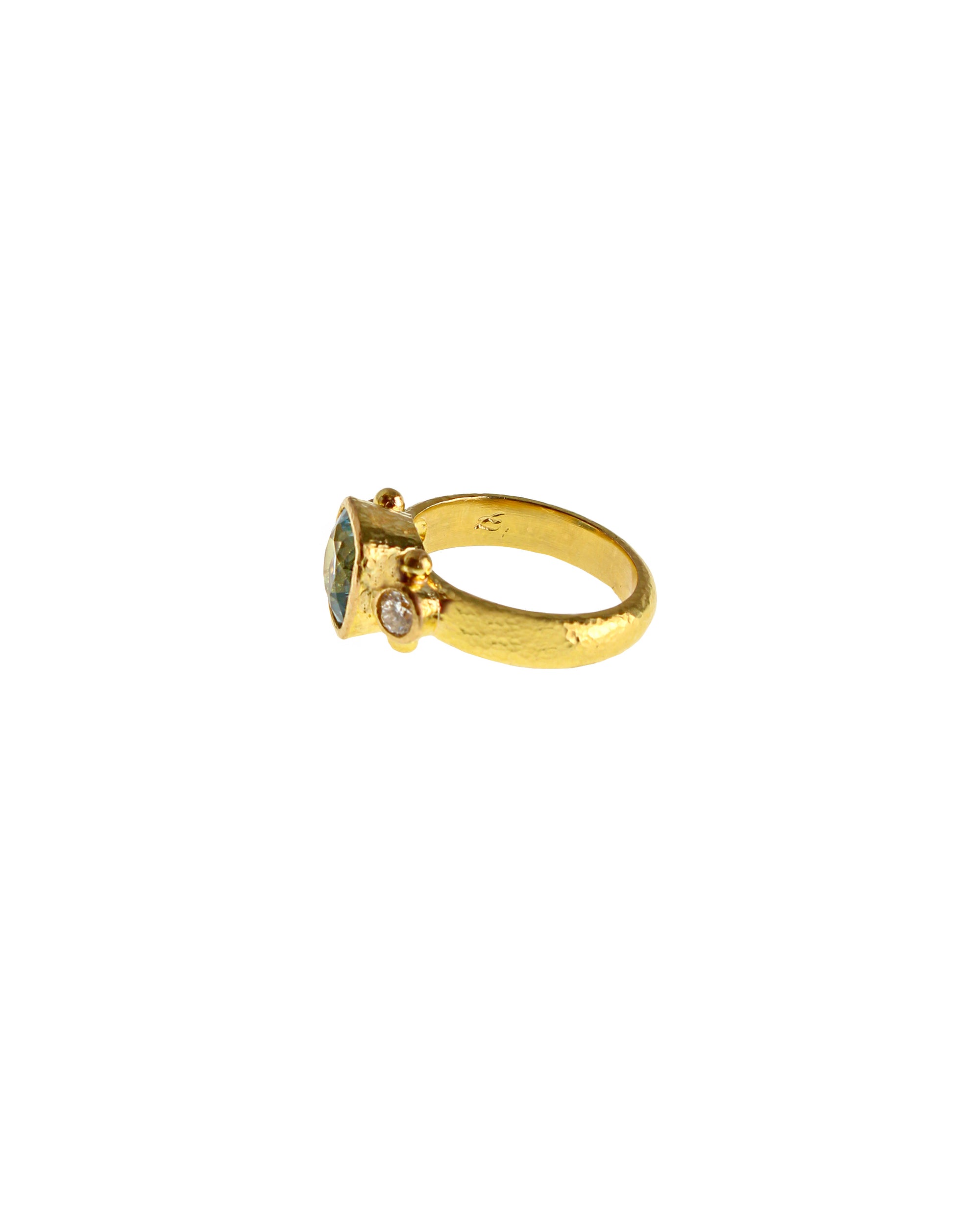 Aquamarine and Diamond Ring