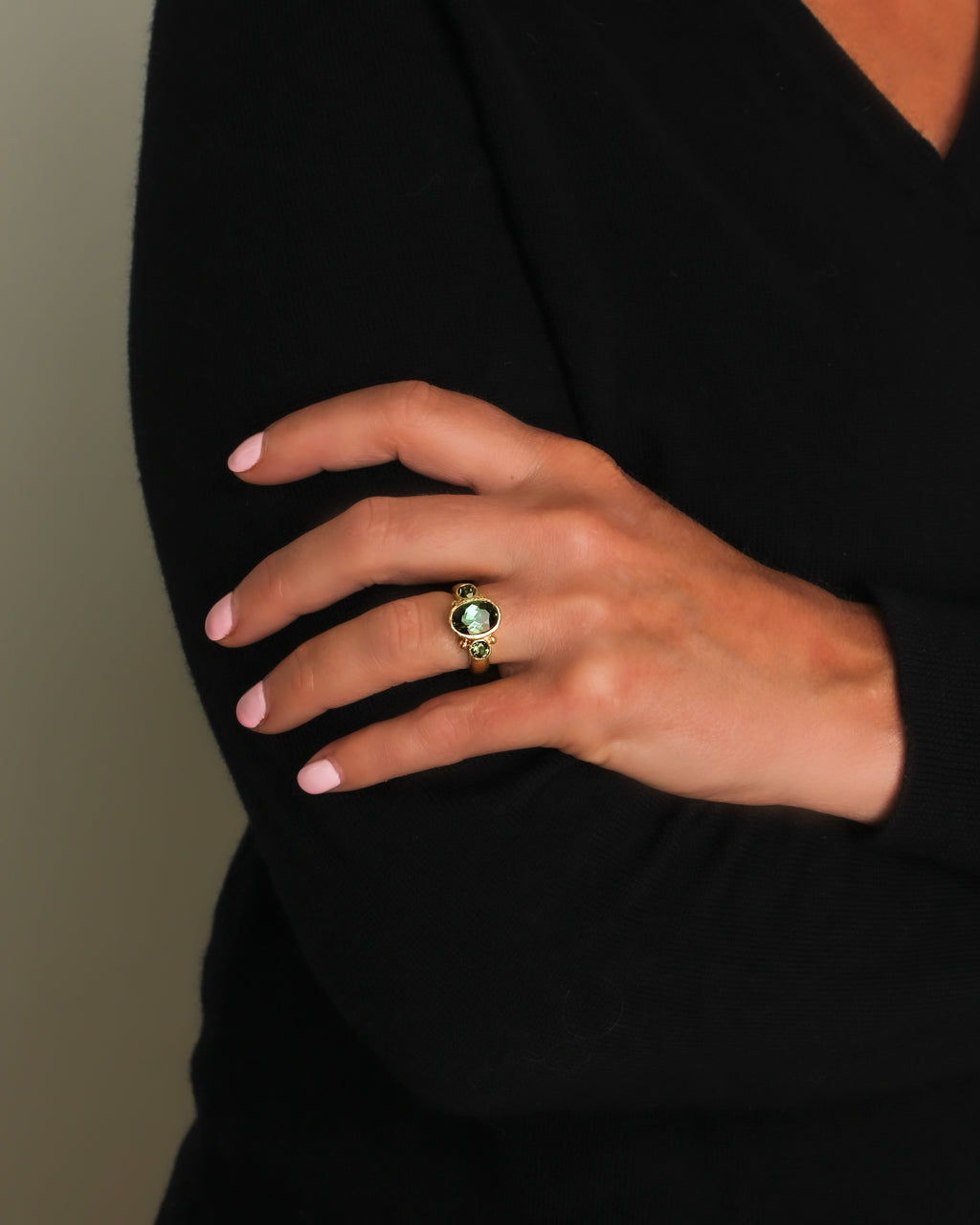 Green Tourmaline Ring