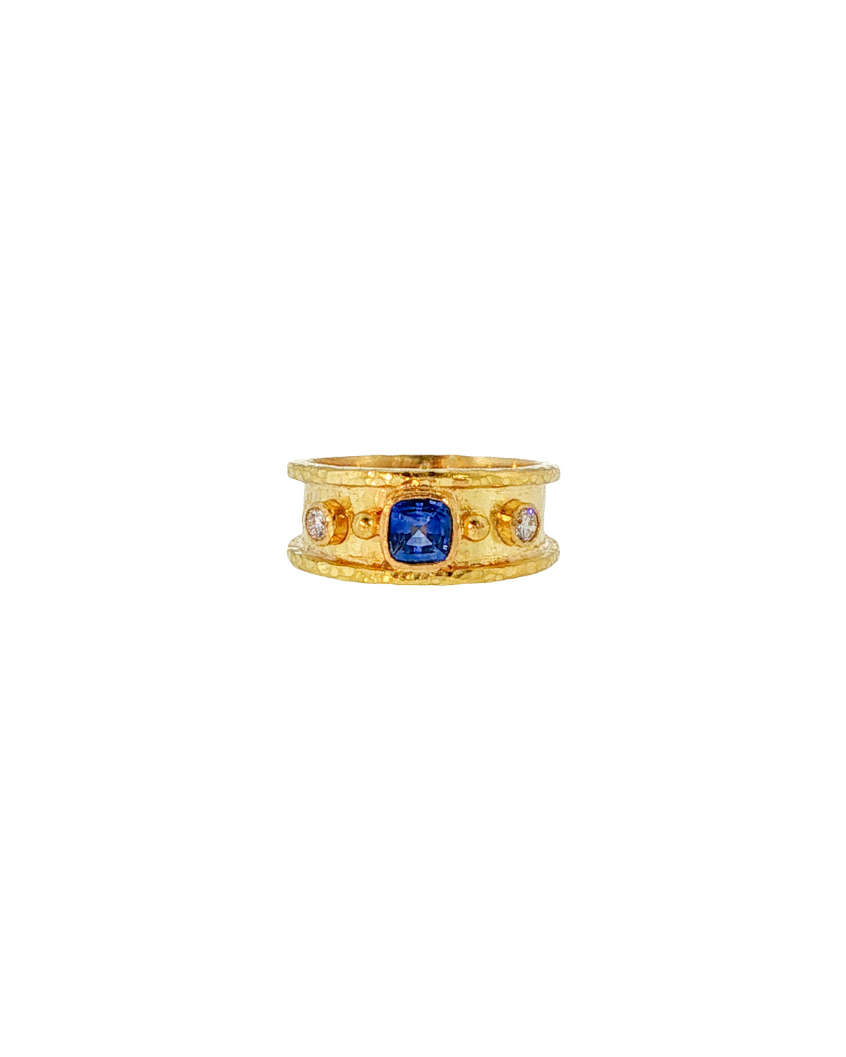 Blue Sapphire and Diamond Ring