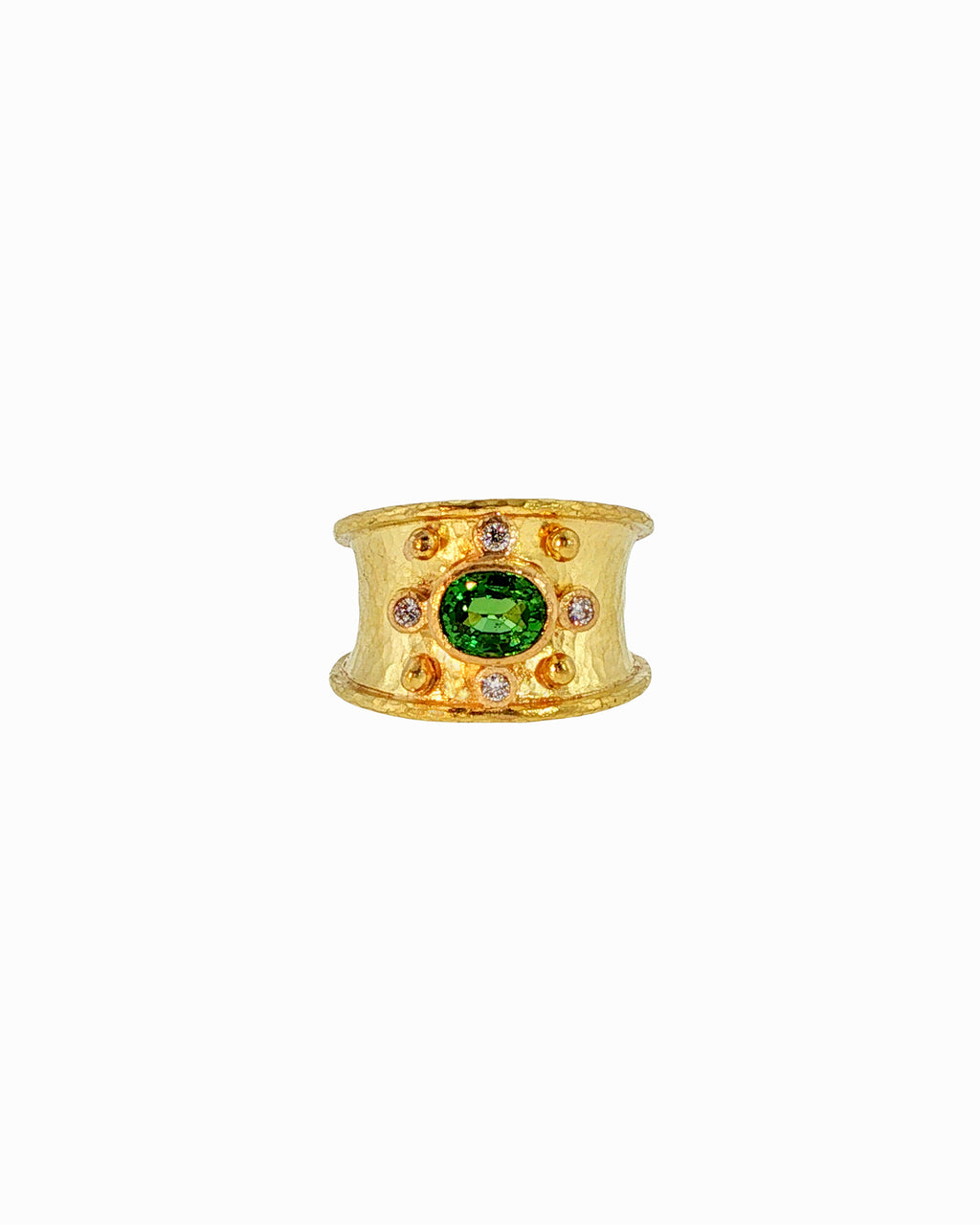 Tsavorite and Diamond Ring