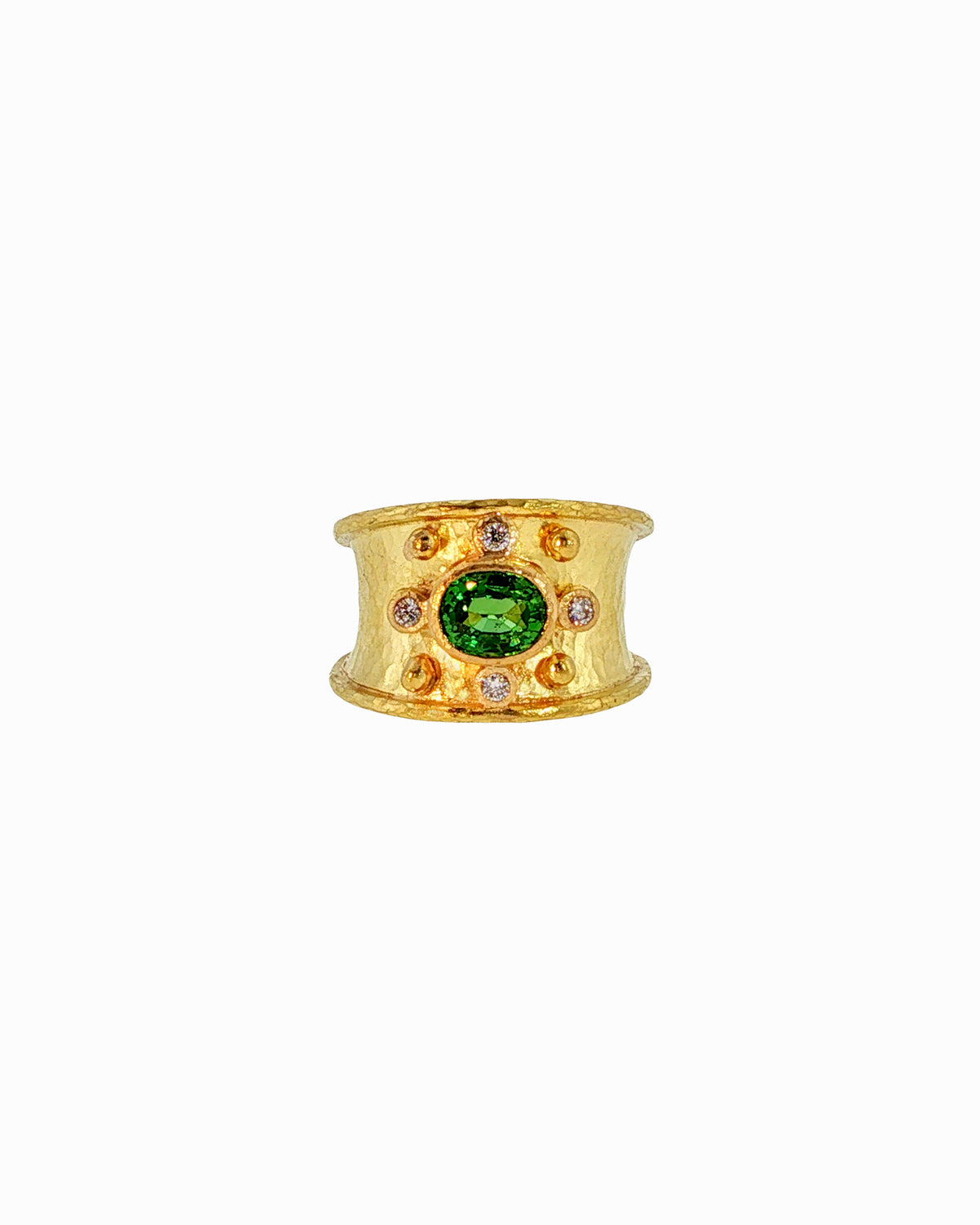 Tsavorite and Diamond Ring