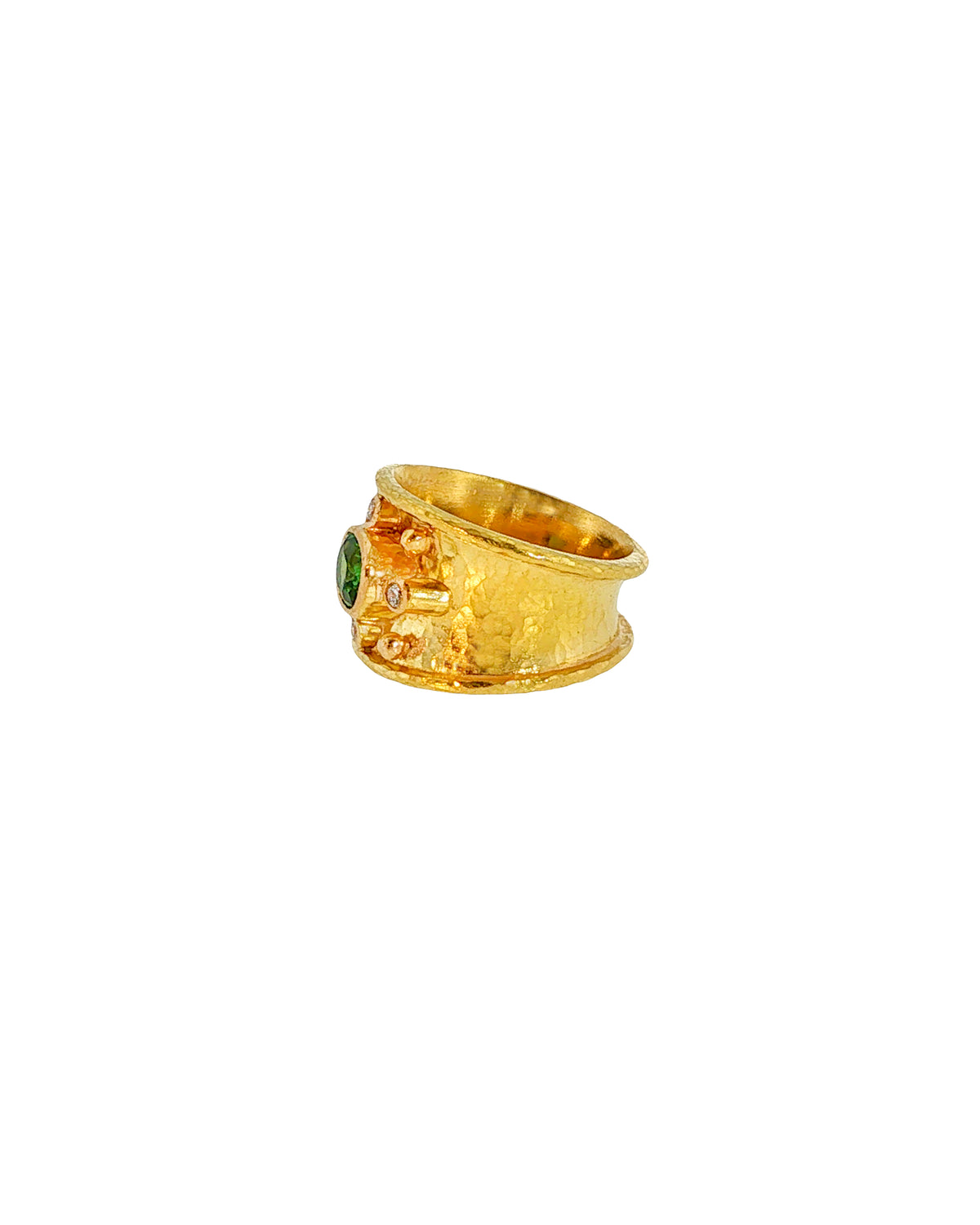 Tsavorite and Diamond Ring