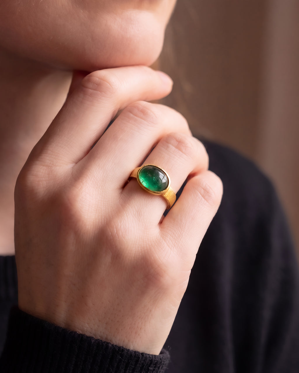Green Tourmaline Ring