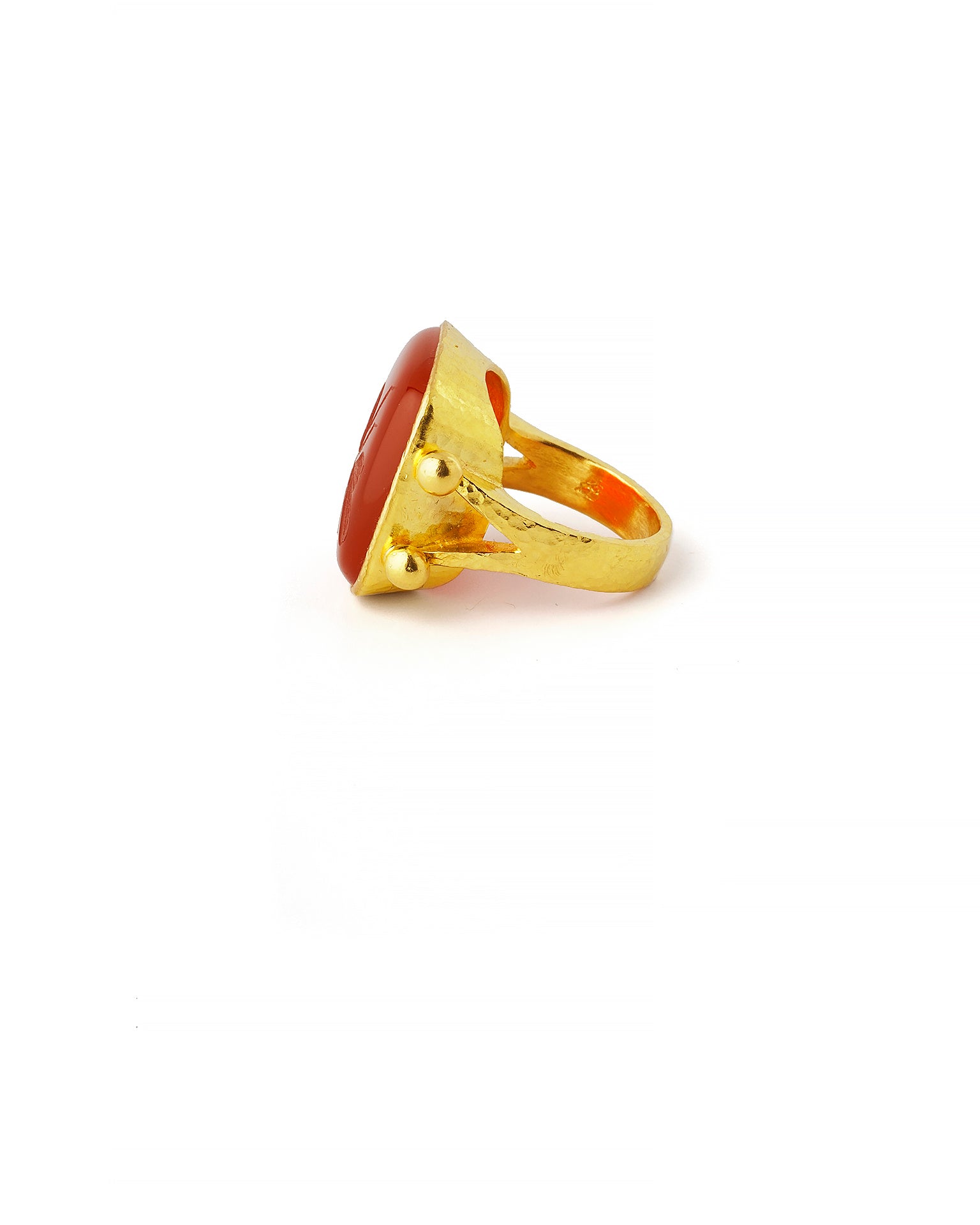 Carnelian 20x20 'Bee' Ring – Elizabeth Locke Jewels