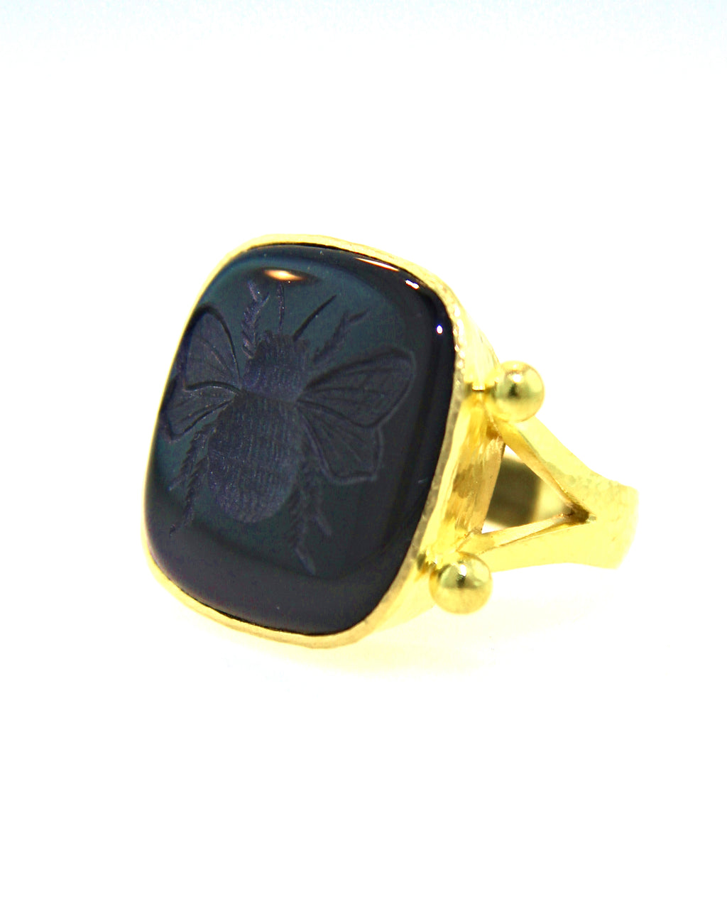 Onyx 20x20 'Bee' Ring