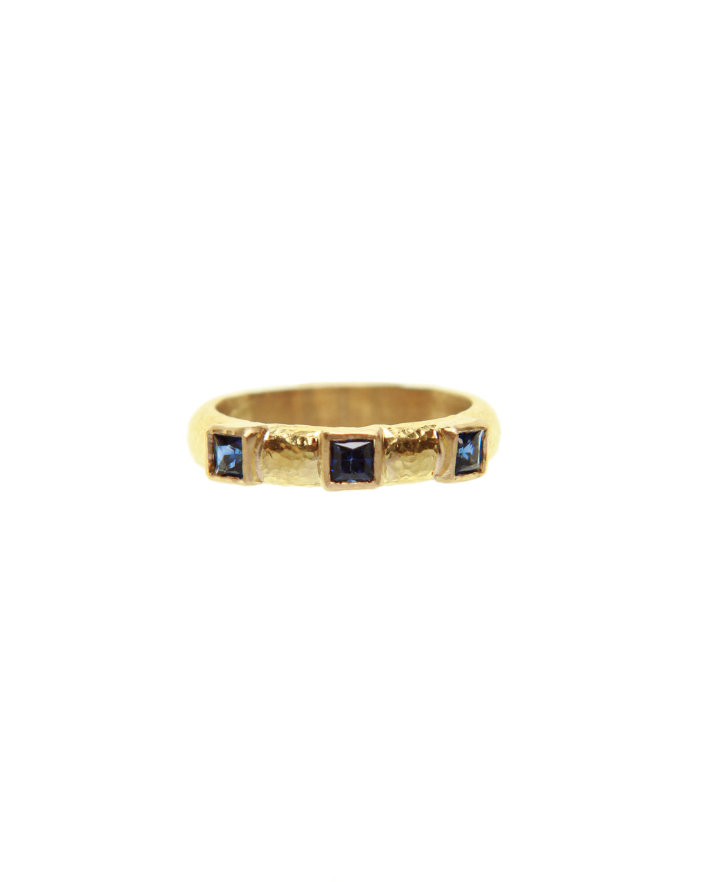 Blue Sapphire Square Stack Ring